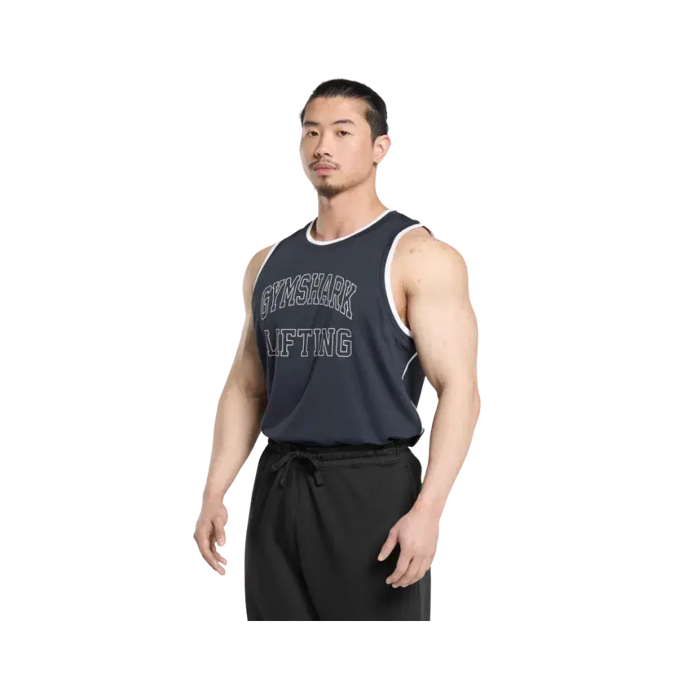 Gymshark Mesh Tank Regular Fit Heavy Blue