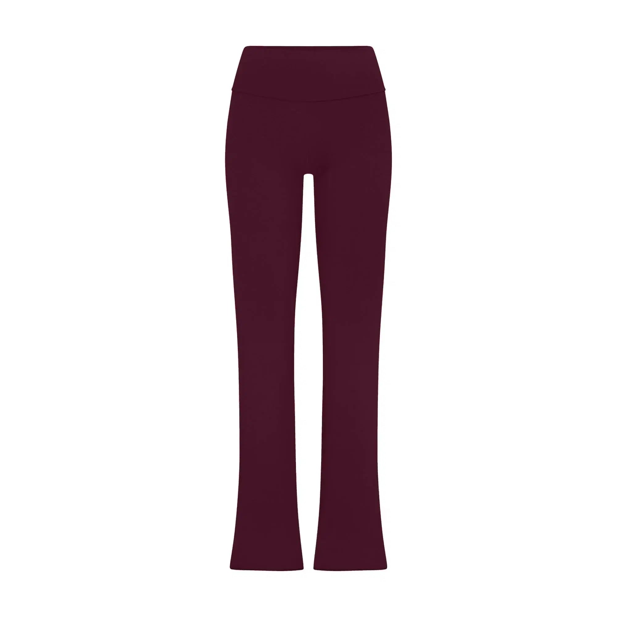Skims Cotton Jersey Foldover Pant Deep Berry