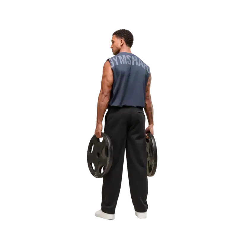 Gymshark Power Cut Off Tank Oversized Fit Heavy Blue