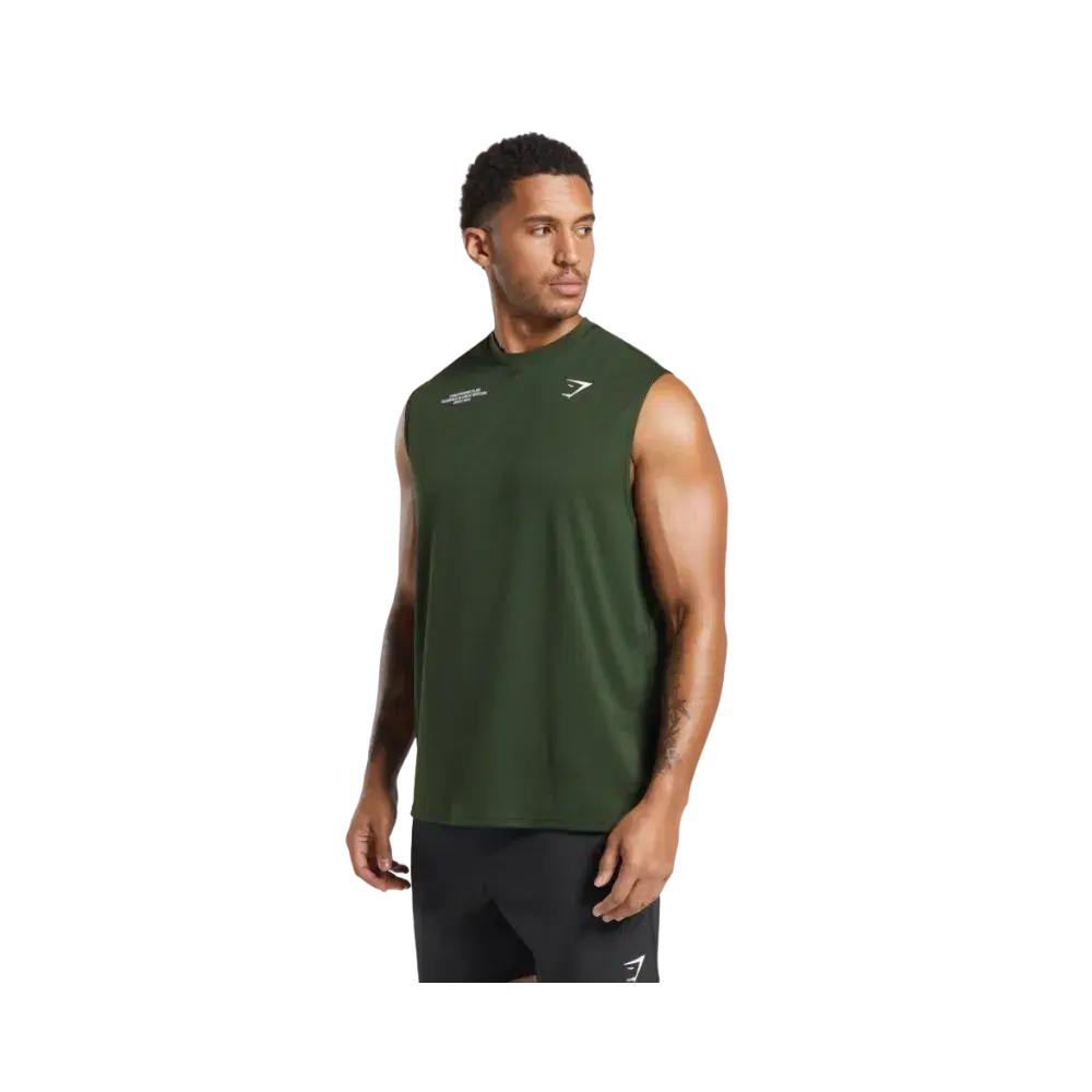 Gymshark Conditioning Club Tank Oversized Fit Trail Green