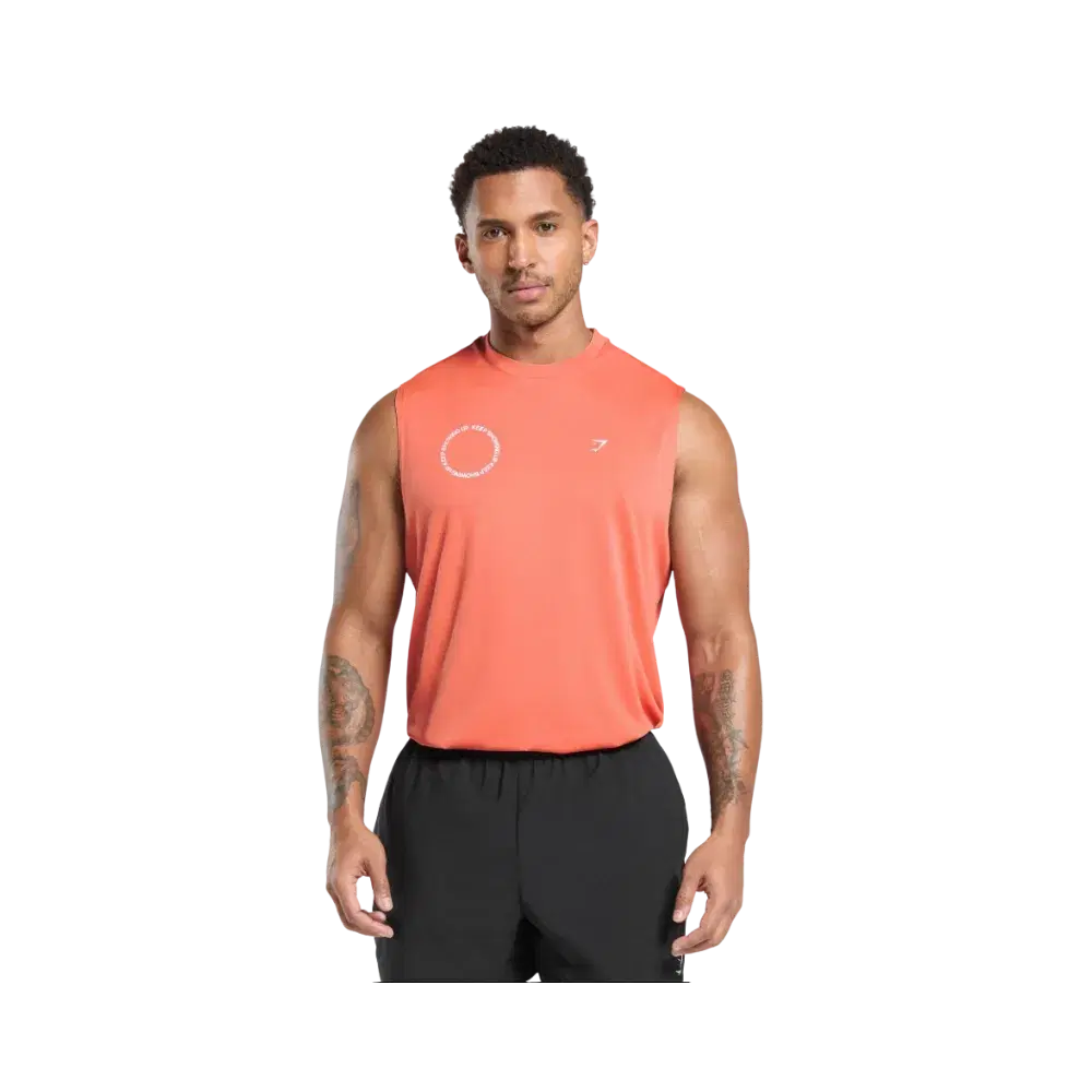 Gymshark Keep Showing Up Tank Oversized Fit Muted Coral