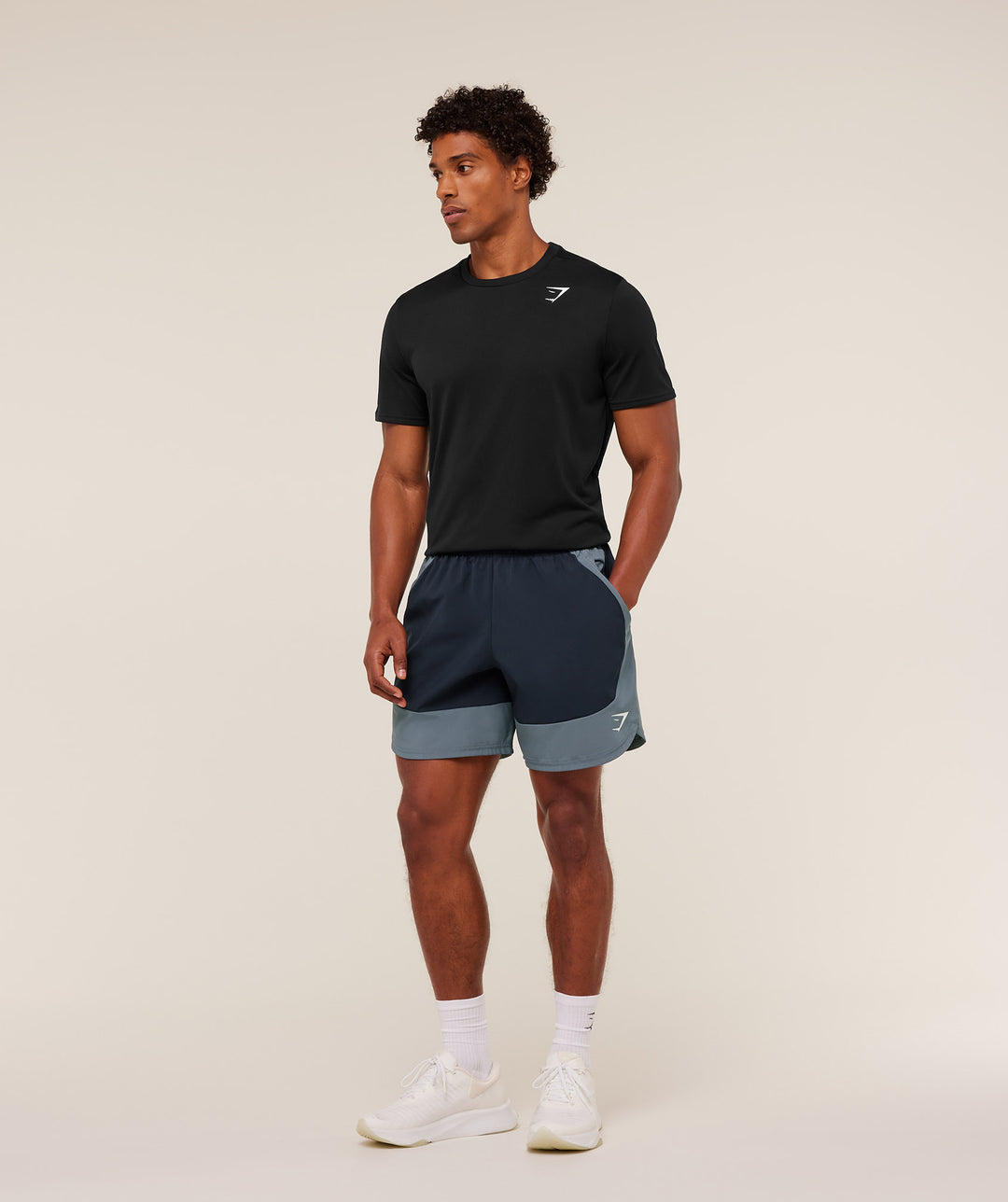 Gymshark Sport 25 Block 7" Shorts 'Heavy Blue/Iron Blue'