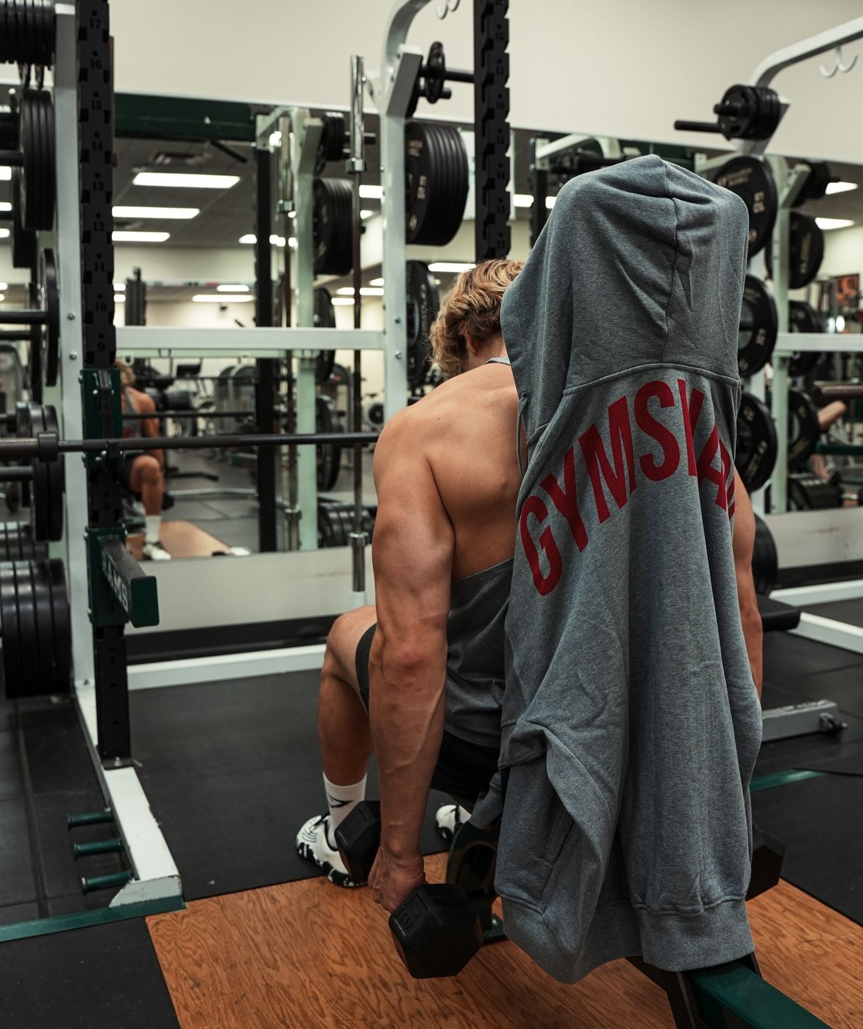 Gymshark Power Zip Up Hoodie 'Charcoal Core Marl'