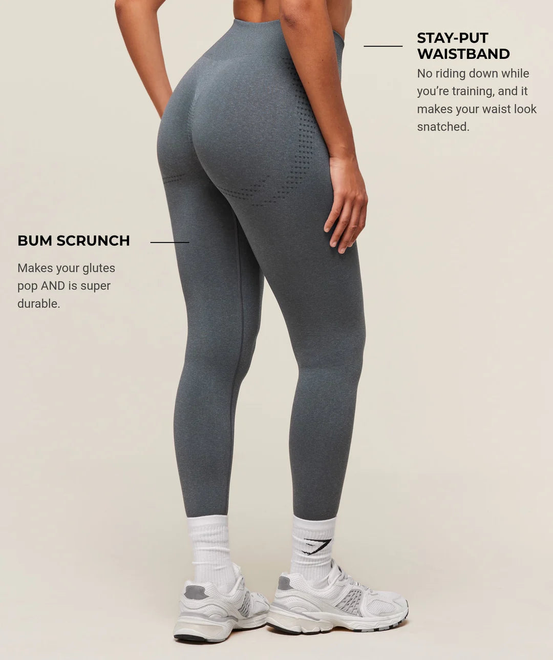 Gymshark Vital Soft Leggings - Strong Grey/Marl