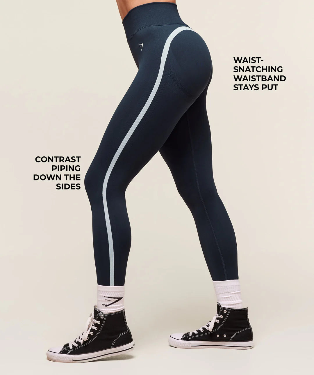 Gymshark Lift Campus Seamless Leggings - Heavy Blue