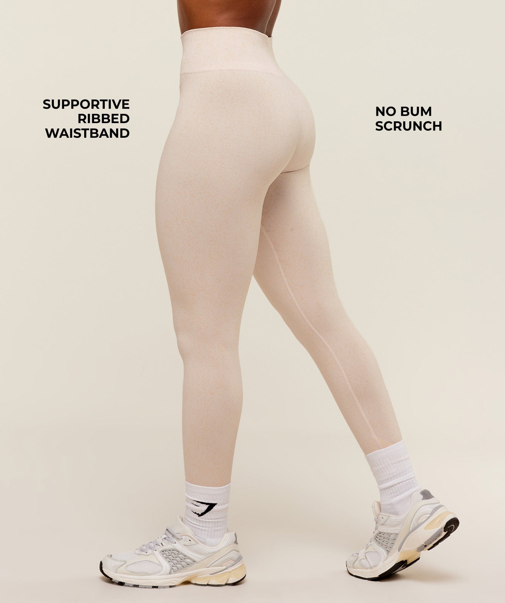 Gymshark Adapt Fleck x Whitney Leggings 'Mineral Coconut White'