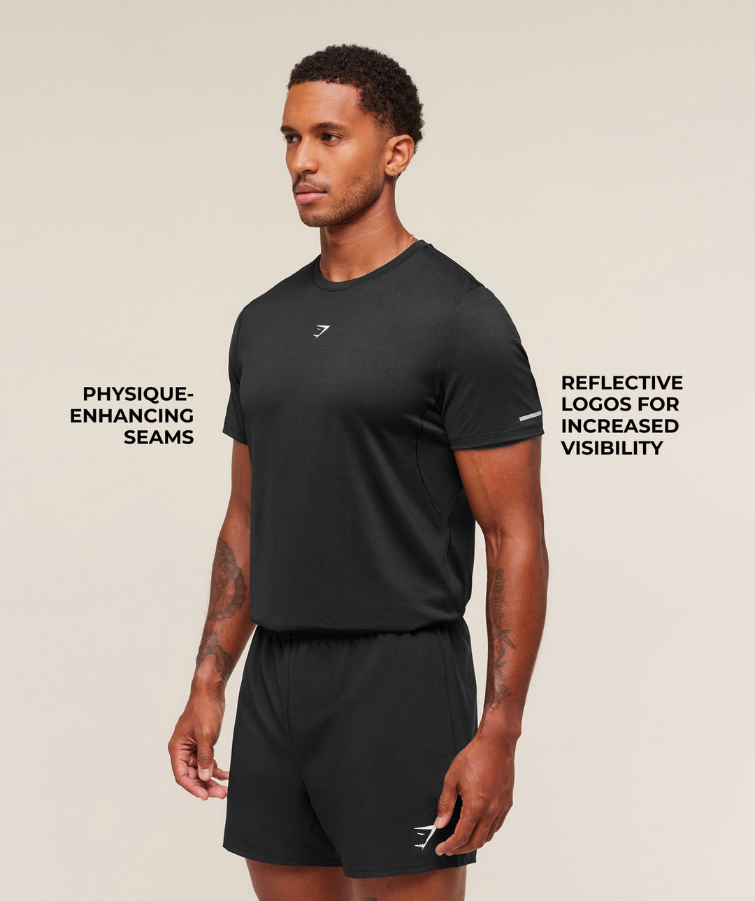 Gymshark Running T-Shirt 'Black'
