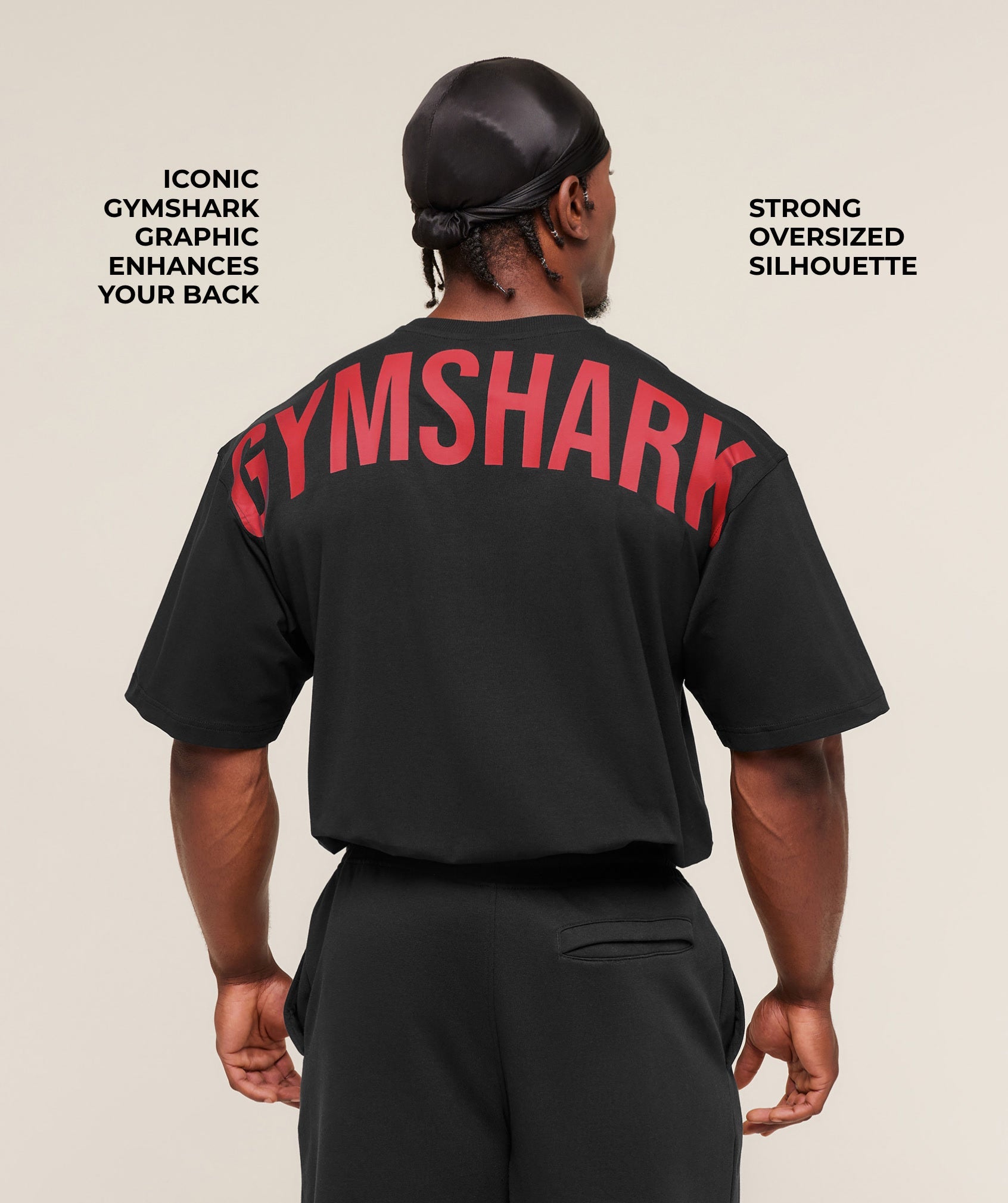 Gymshark Power T-Shirt 'Black Conditioning Red'