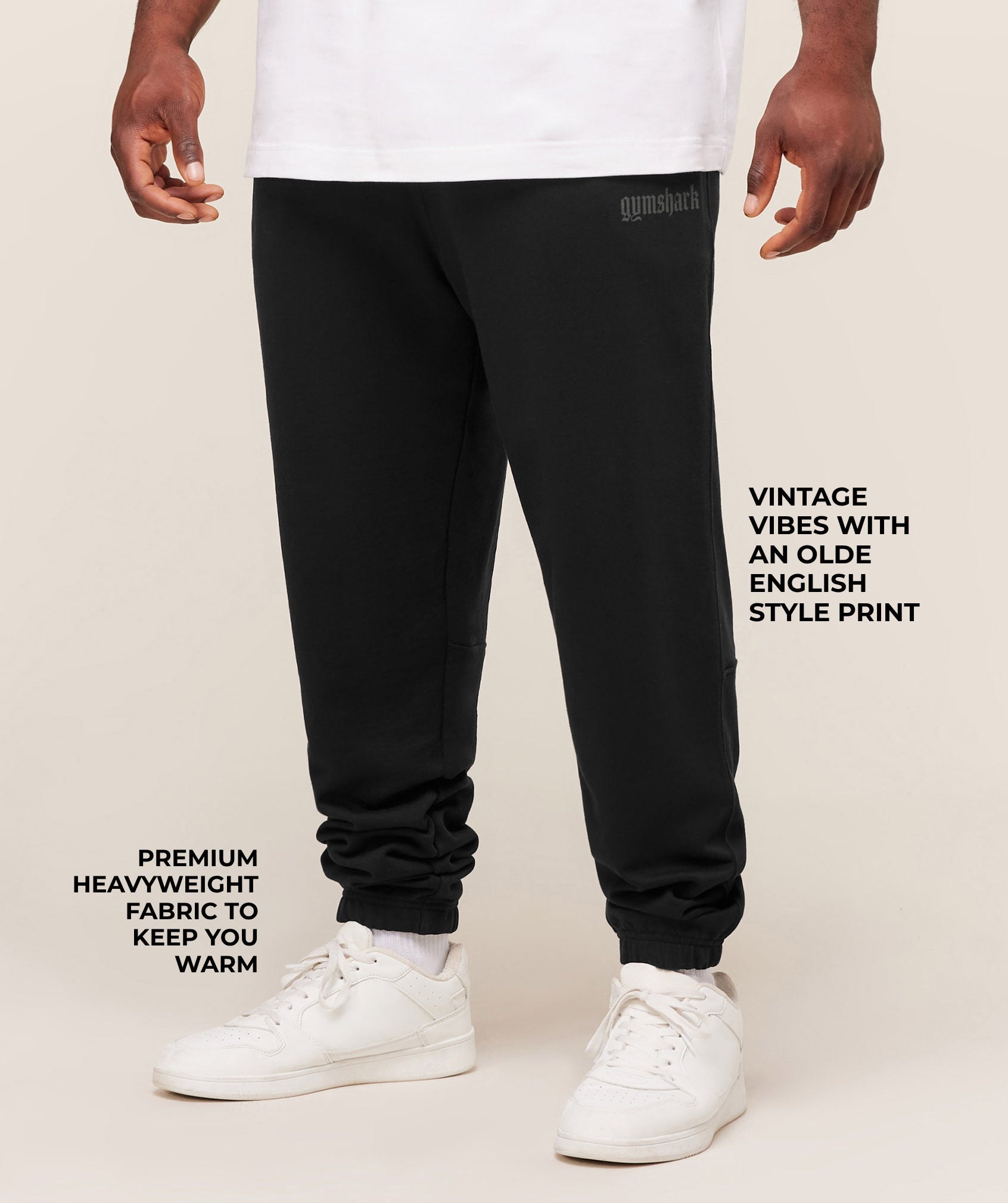 Gymshark Olde English Joggers 'Black'