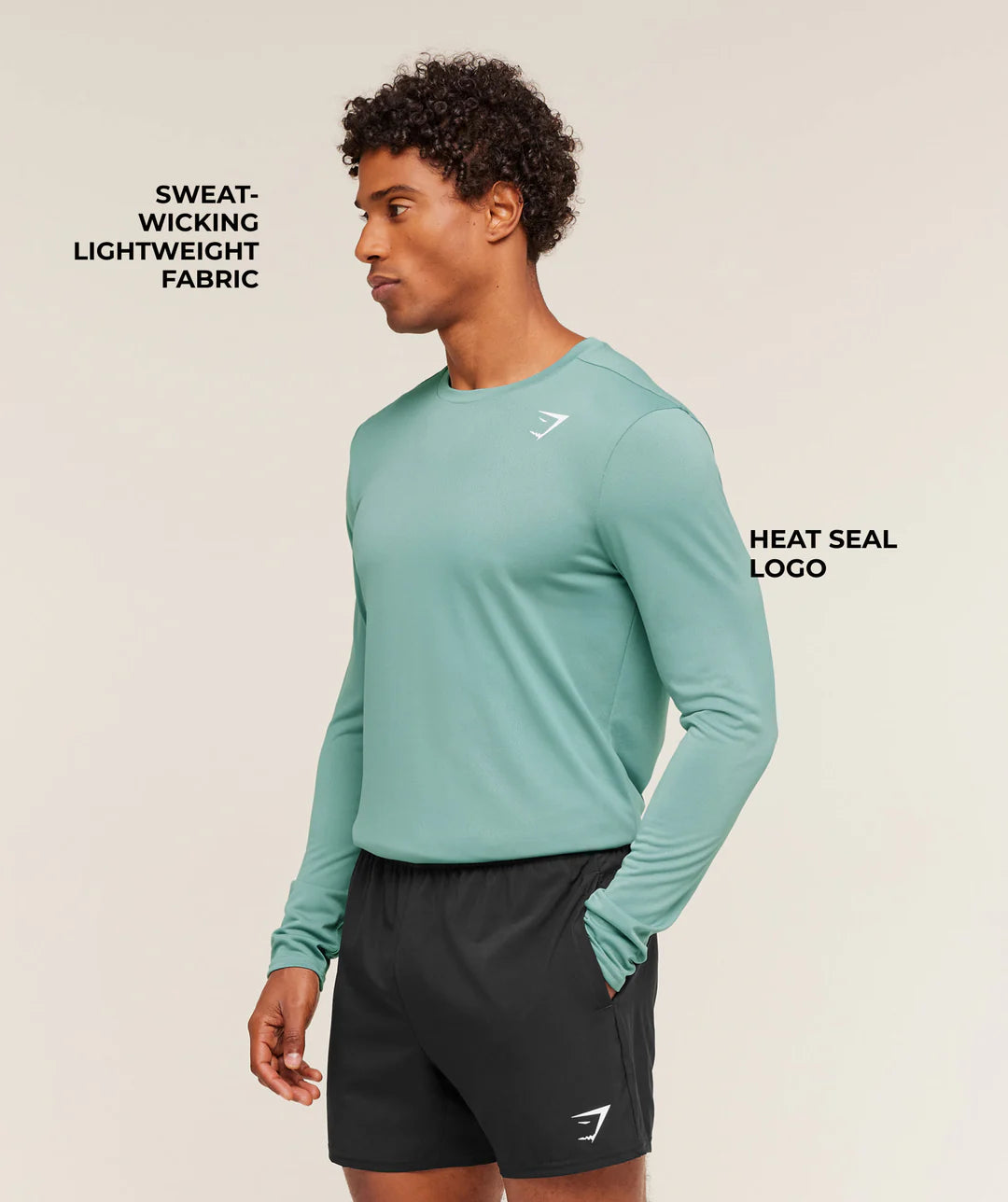 Gymshark Arrival Long Sleeve T-Shirt 'Muted Teal'