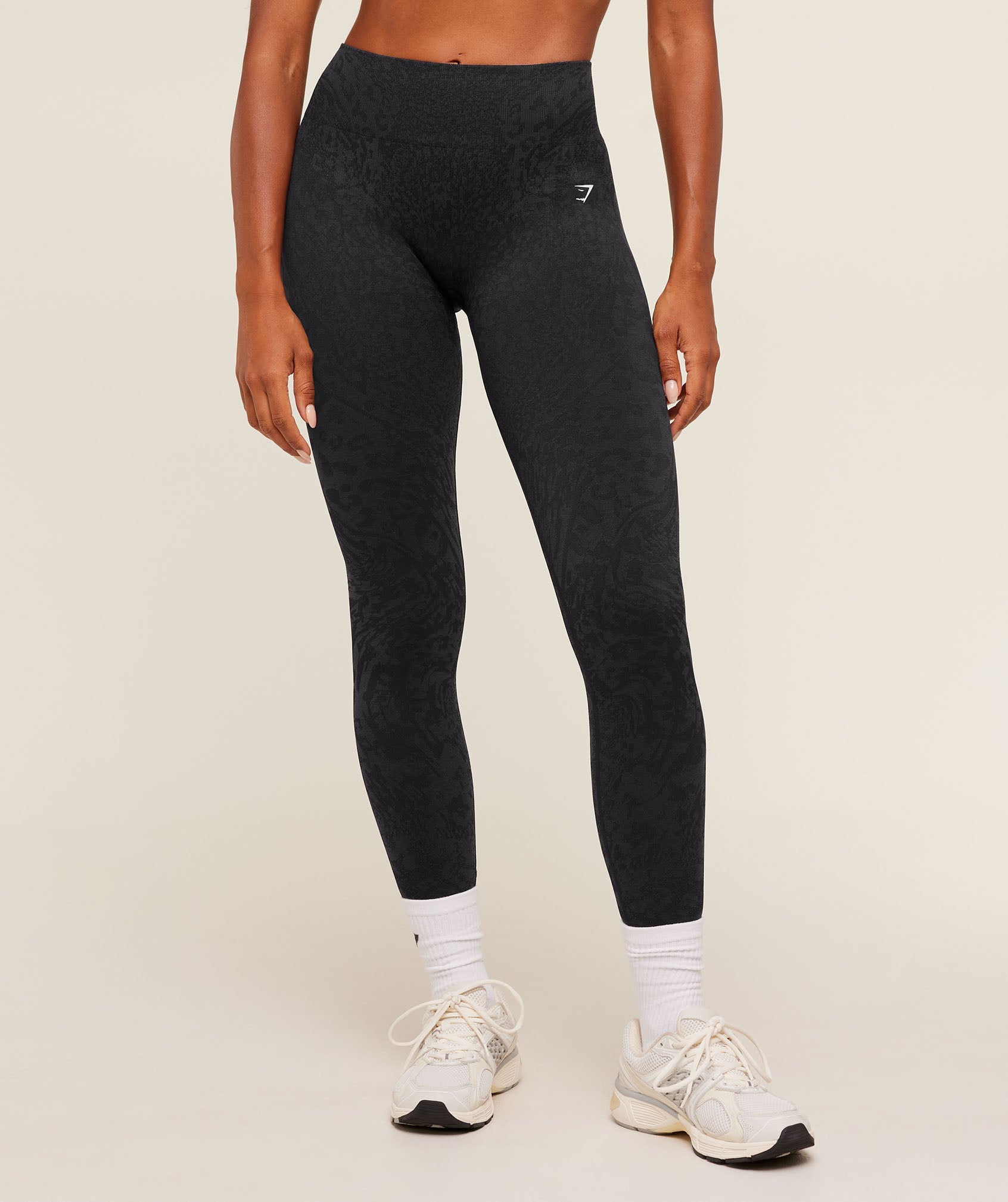 Gymshark Adapt Animal X Whitney Leggings 'Black Asphalt Grey'
