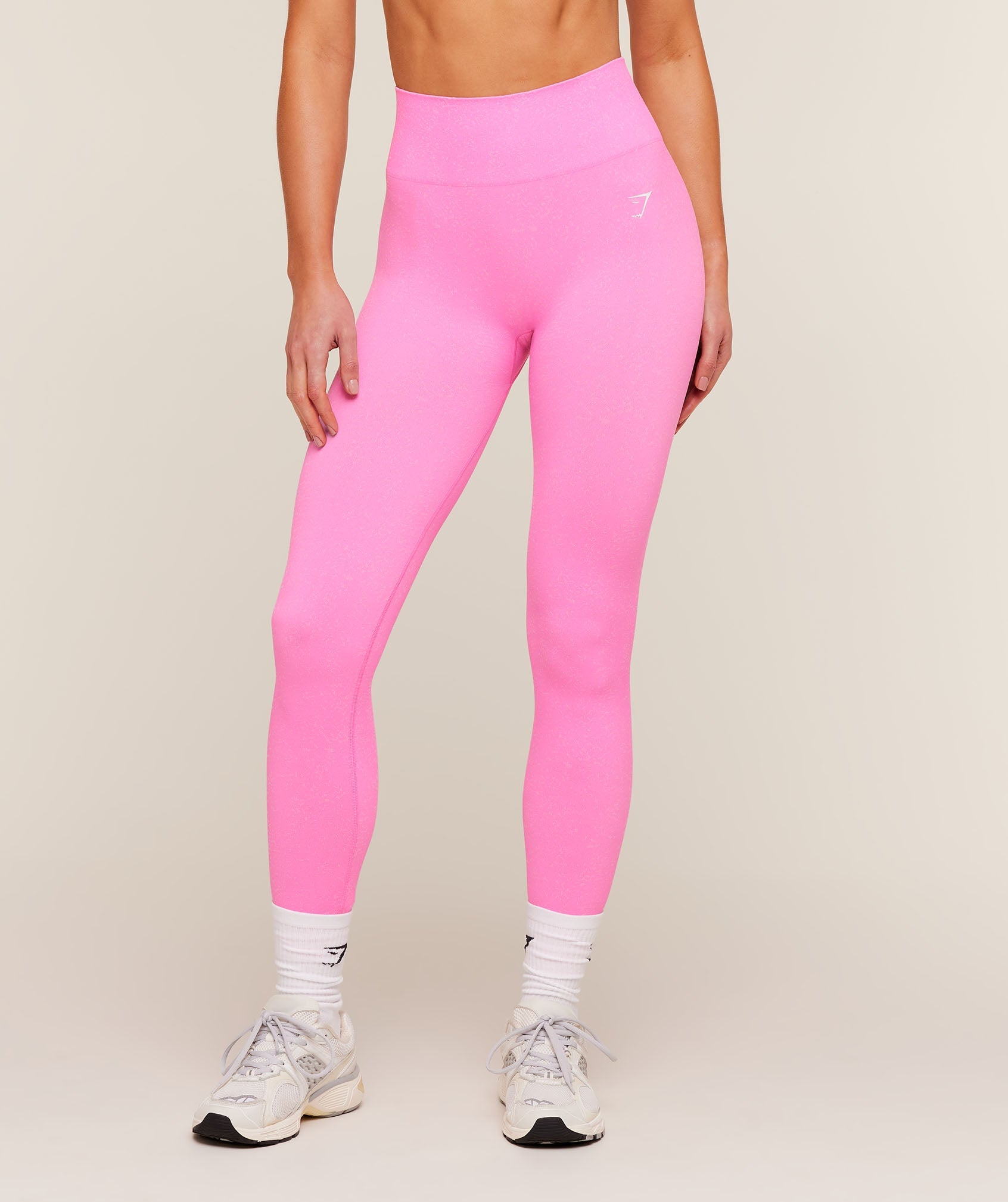 Gymshark Adapt Fleck x Whitney Leggings 'Focus Pink Tinted White'