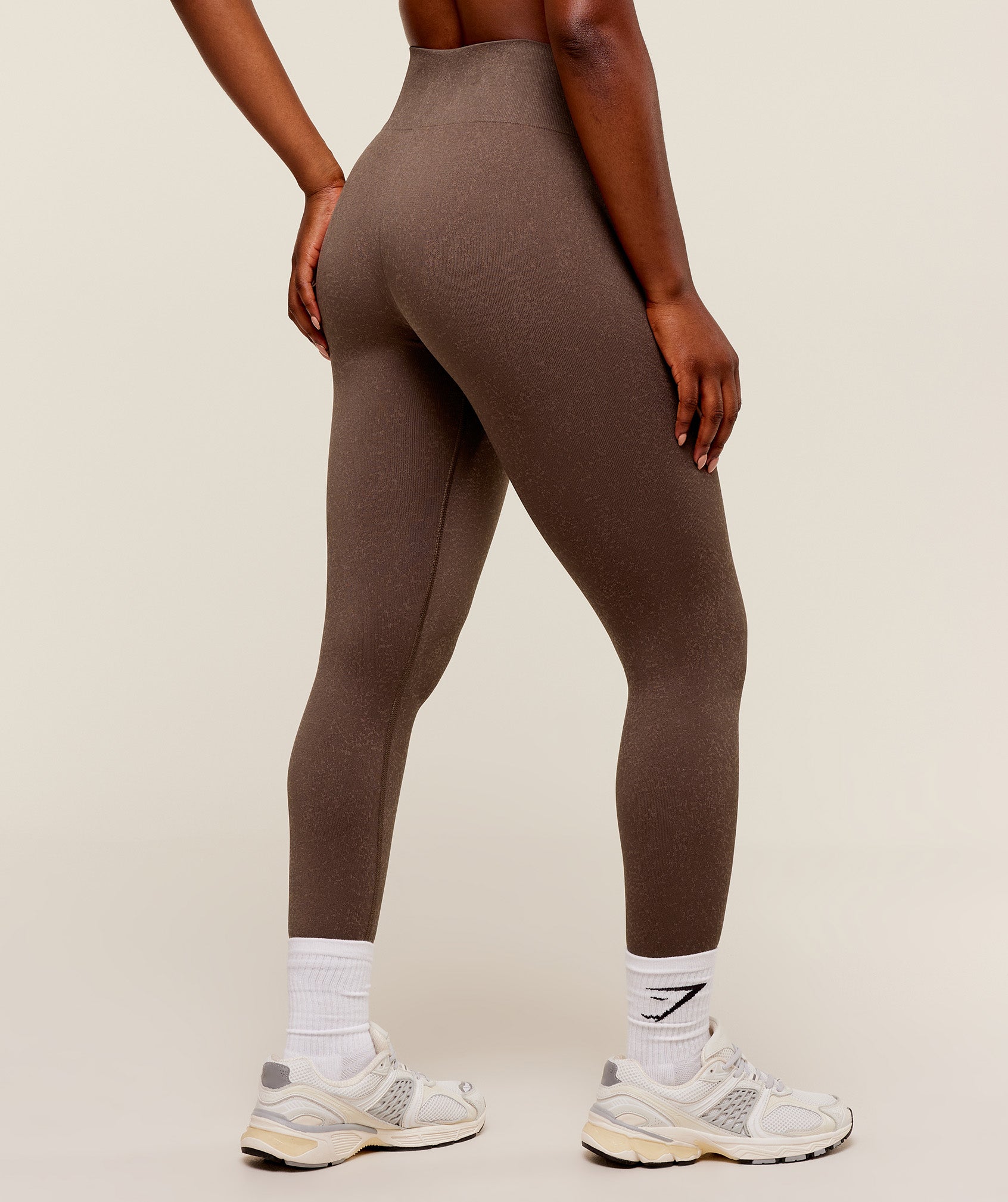 Gymshark Adapt Fleck x Whitney Leggings 'Soft Brown Chestnut Pink'