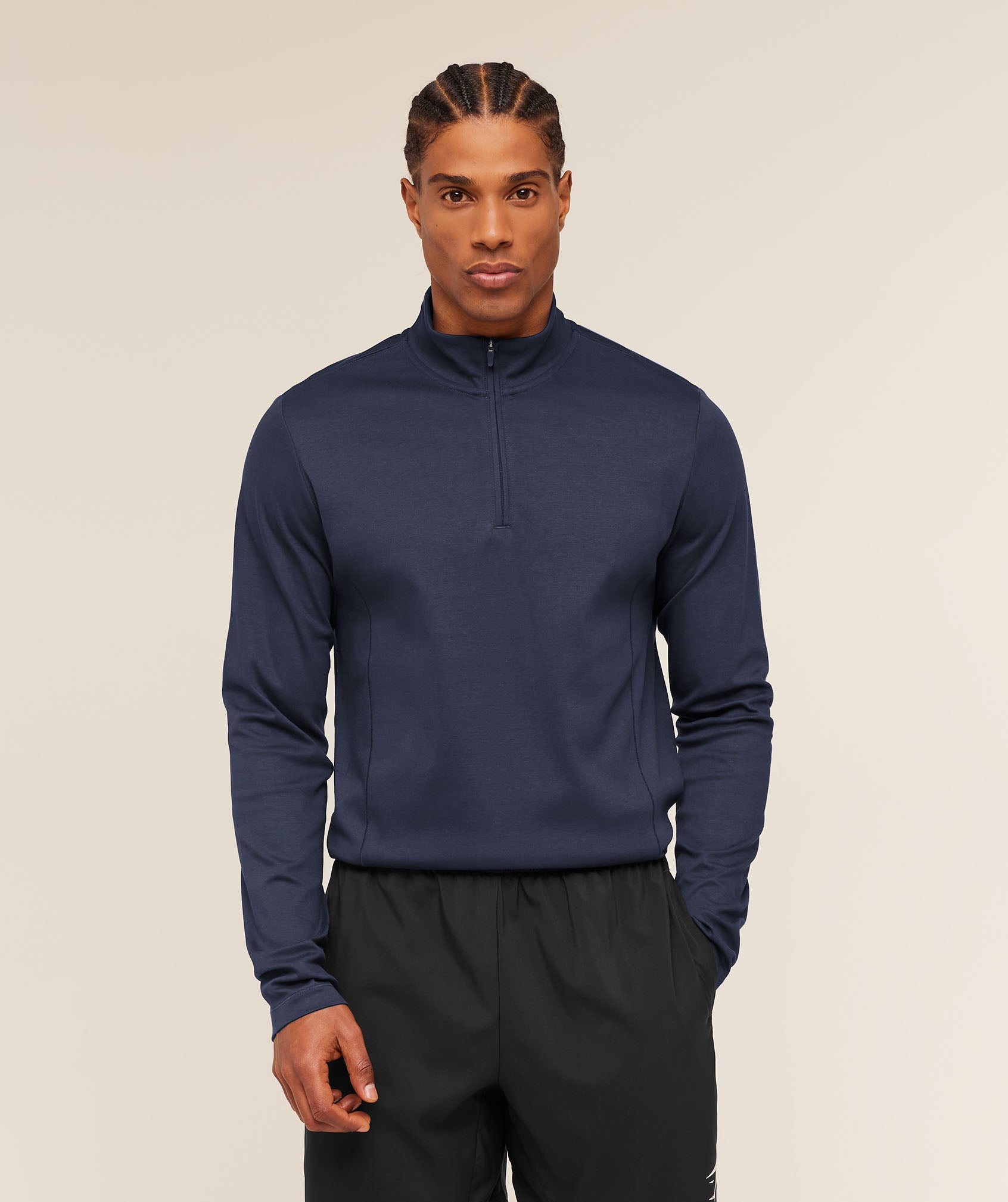Gymshark Off Duty 1/4 Zip 'Heavy Blue'