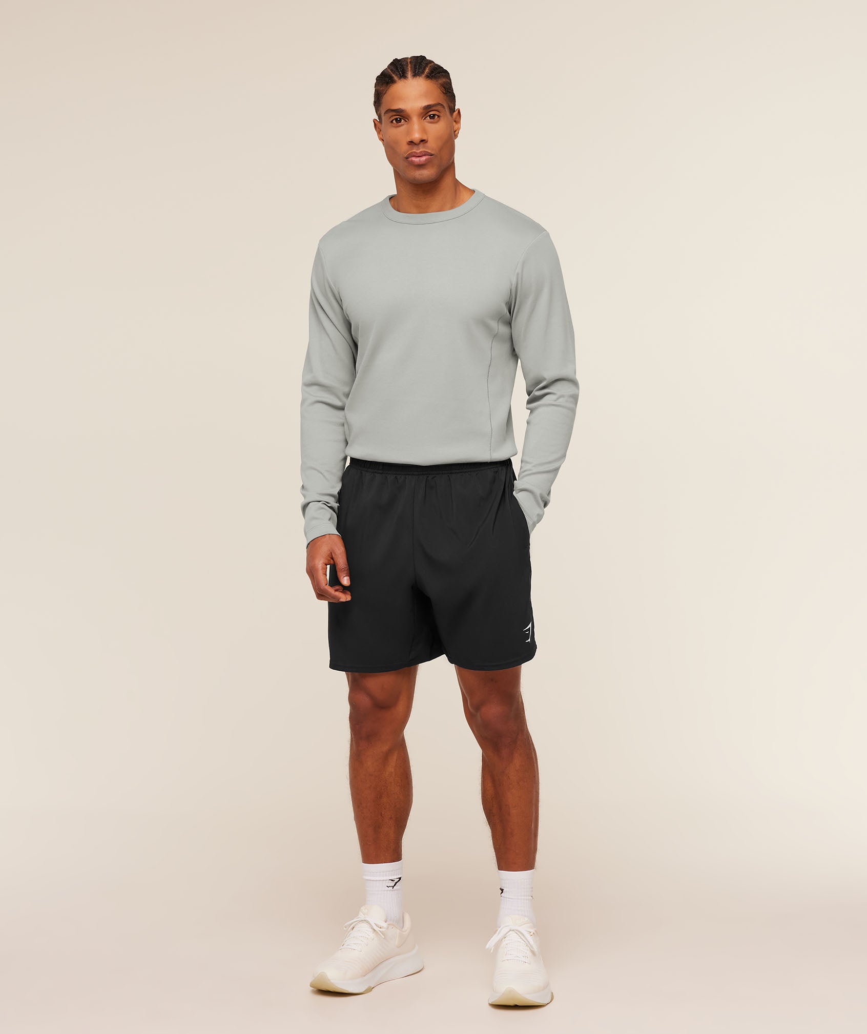 Gymshark Off Duty Long Sleeve T-Shirt 'Smokey Grey'