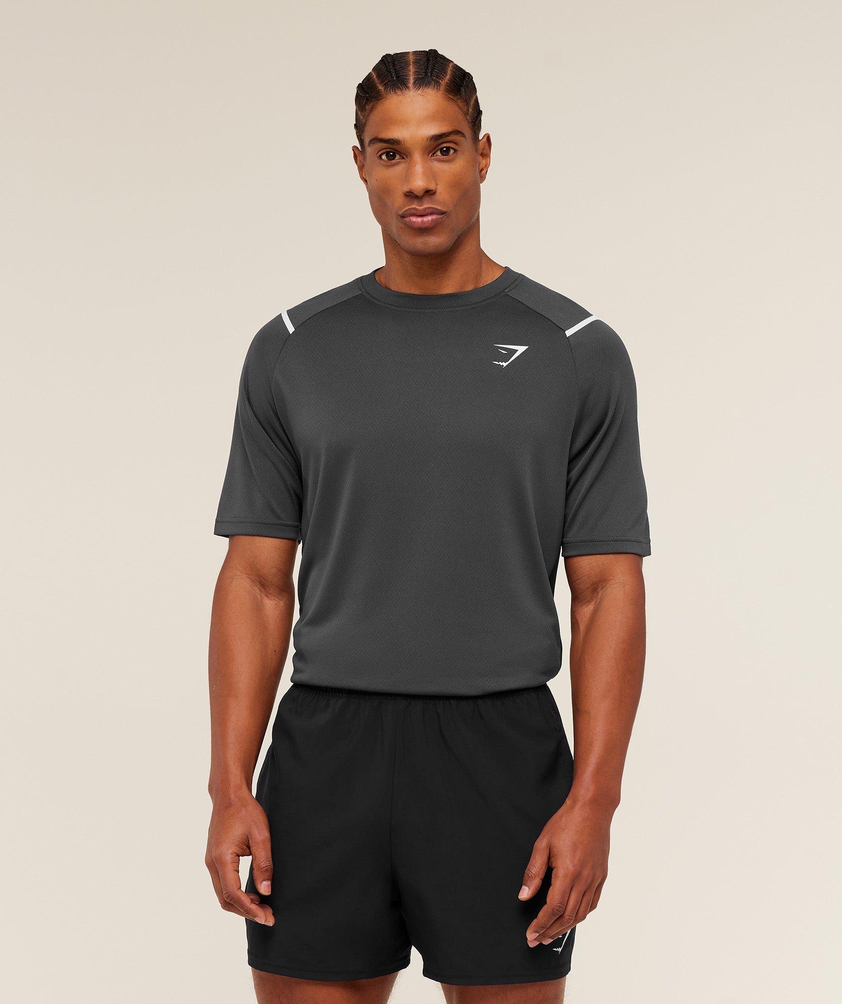 Gymshark Arrival Contrast T-Shirt 'Grey Black'