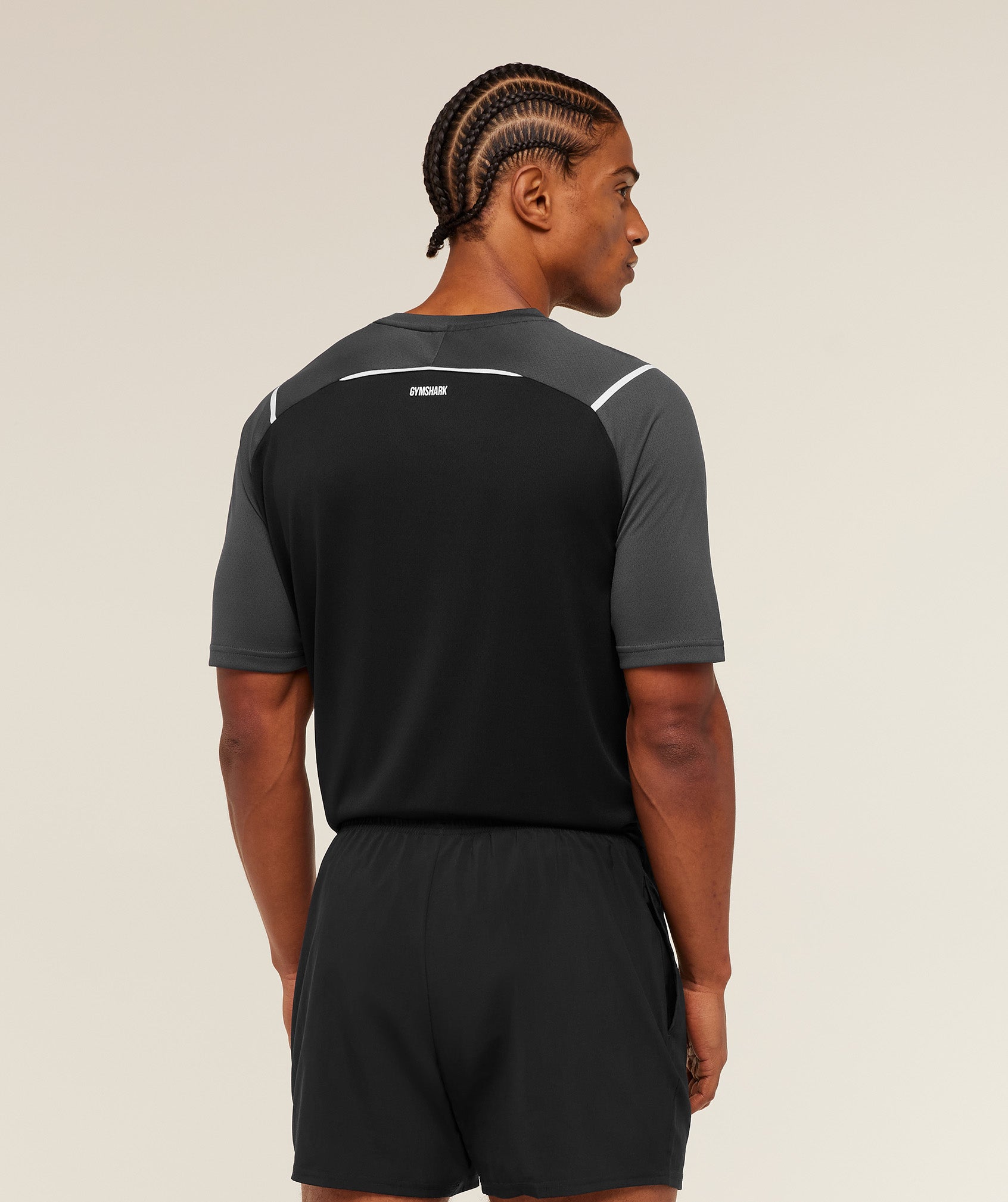 Gymshark Arrival Contrast T-Shirt 'Grey Black'