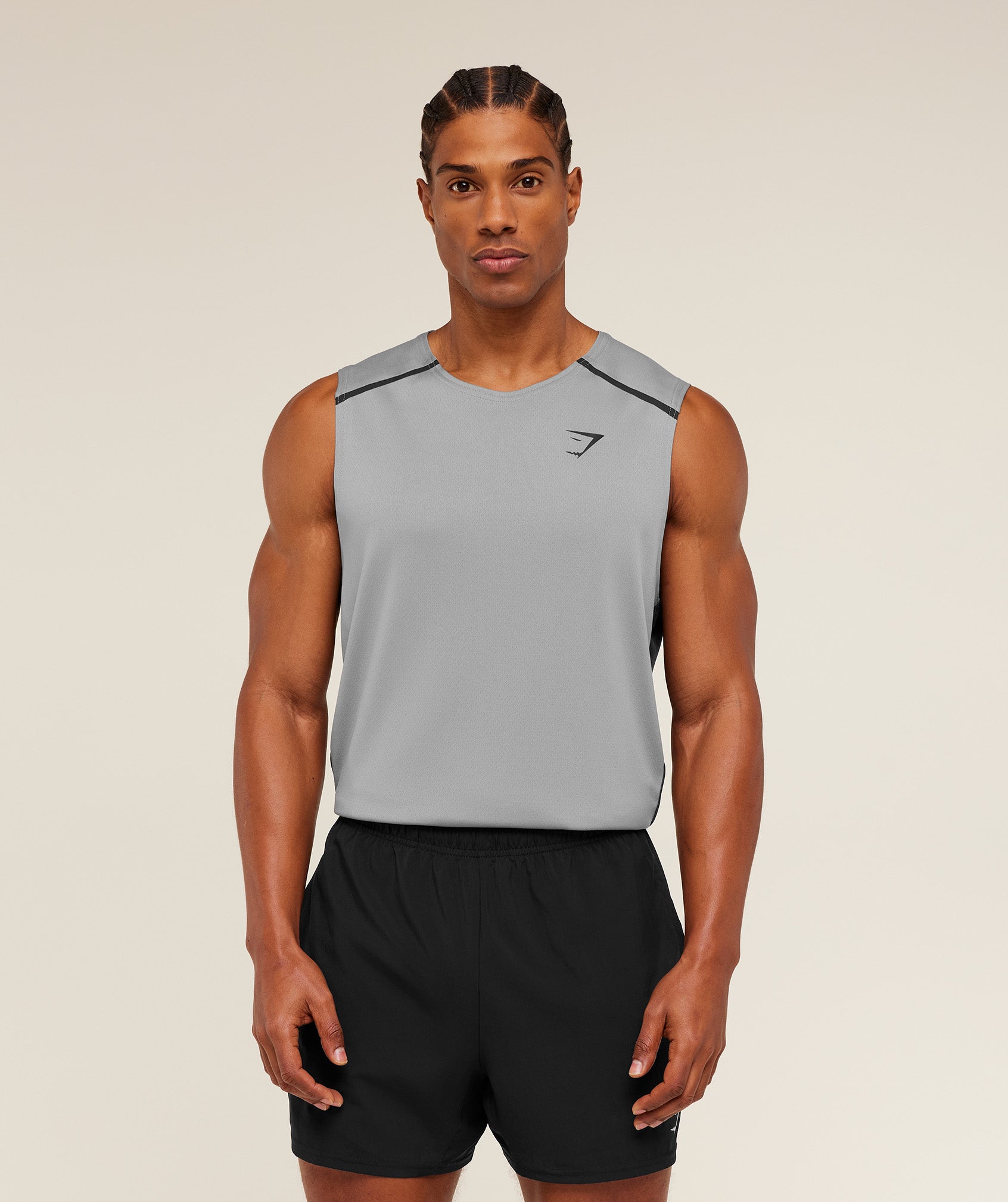 Gymshark Arrival Contrast Tank 'Smokey Grey Grey'
