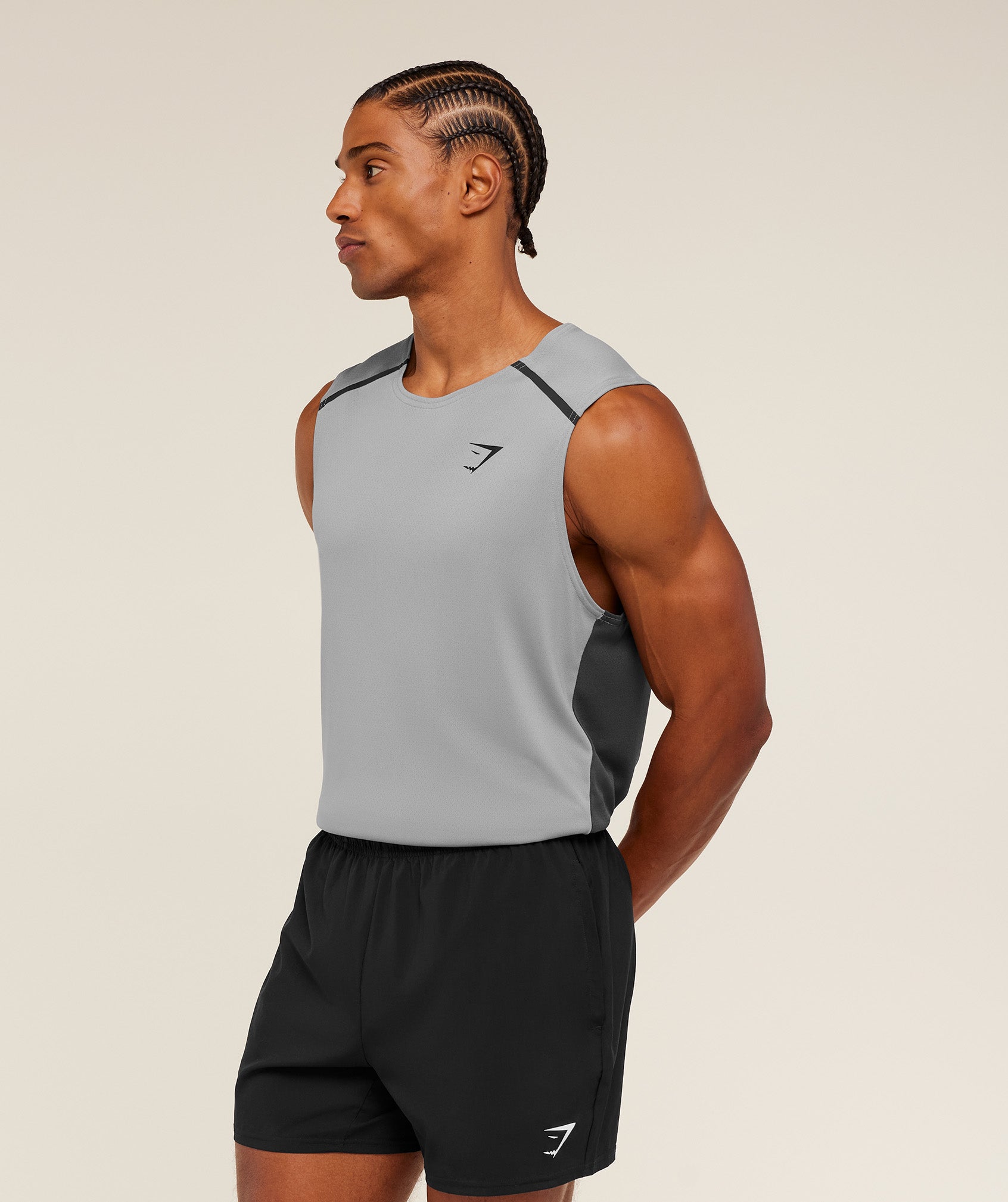Gymshark Arrival Contrast Tank 'Smokey Grey Grey'