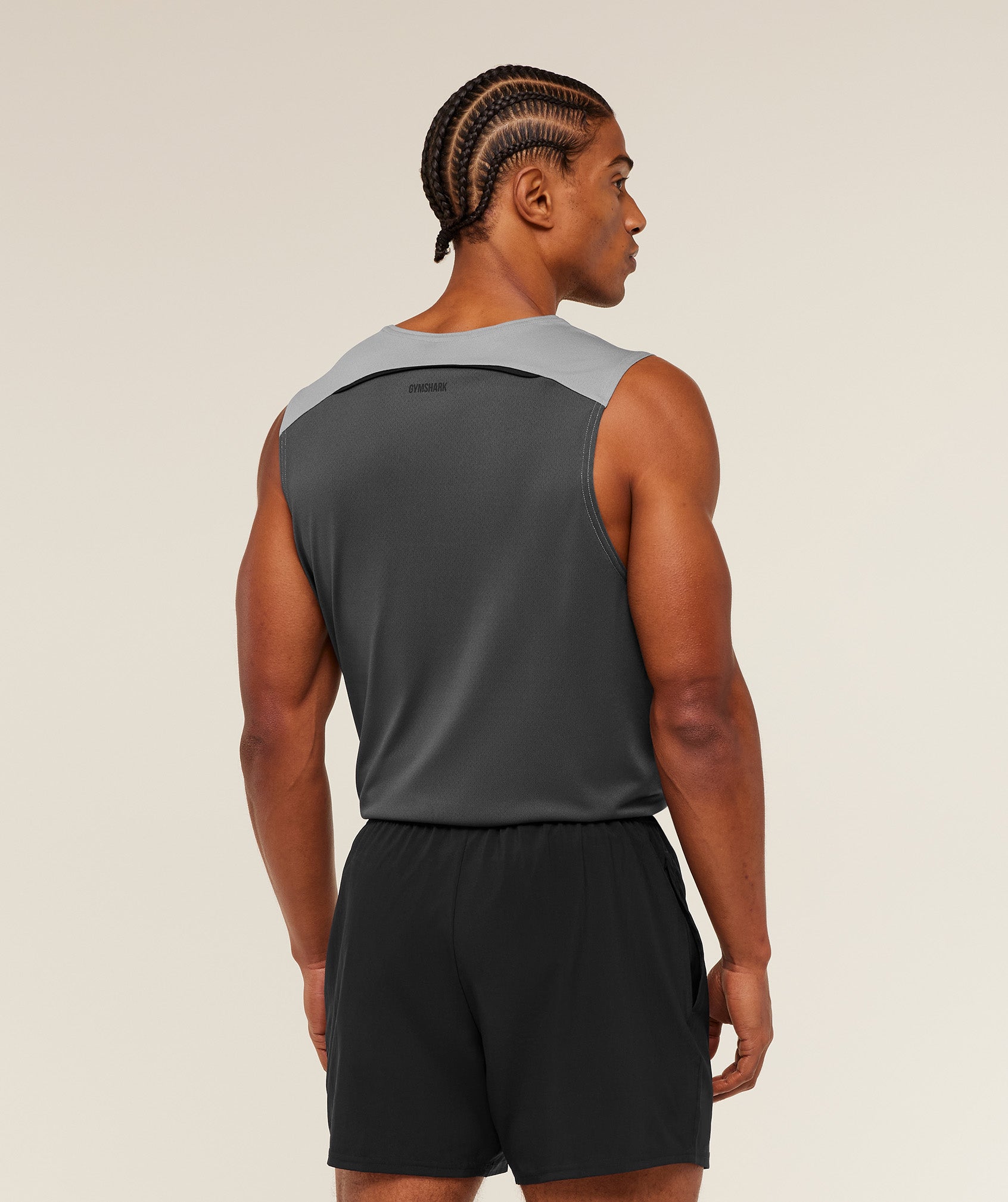 Gymshark Arrival Contrast Tank 'Smokey Grey Grey'