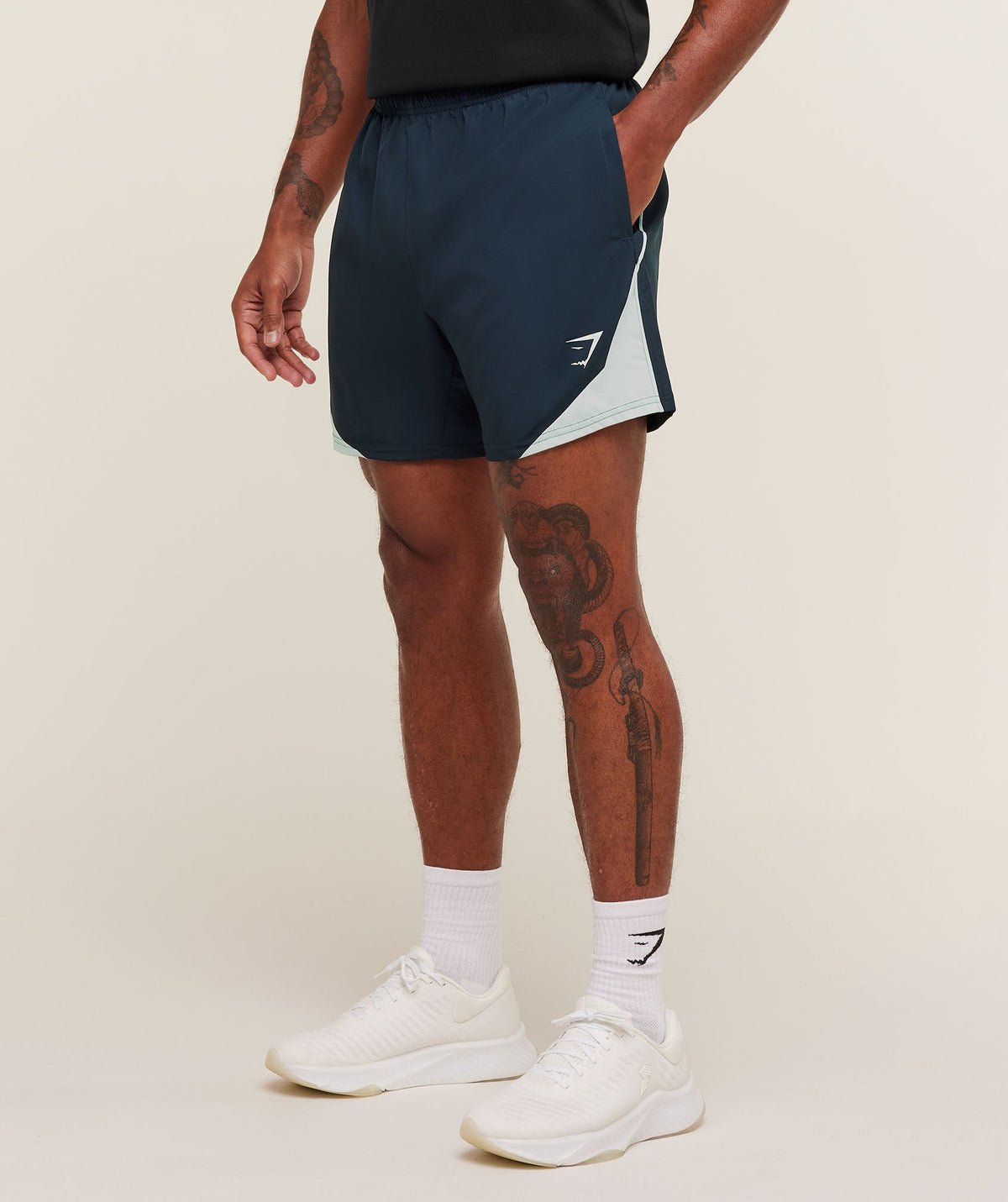 Gymshark Arrival Block 6" Shorts 'Navy'