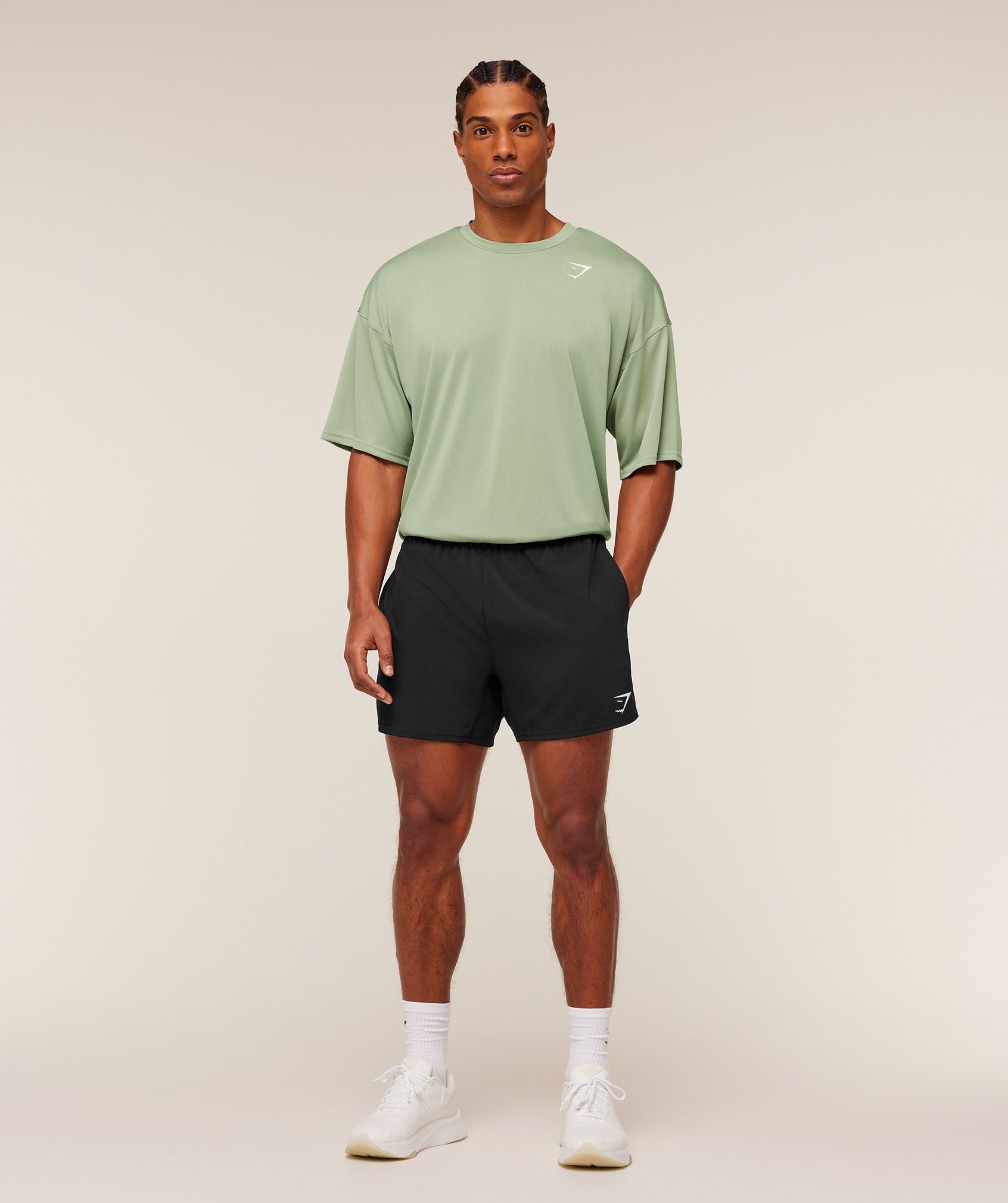 Gymshark Arrival Oversized T-Shirt 'GS Haze Green'