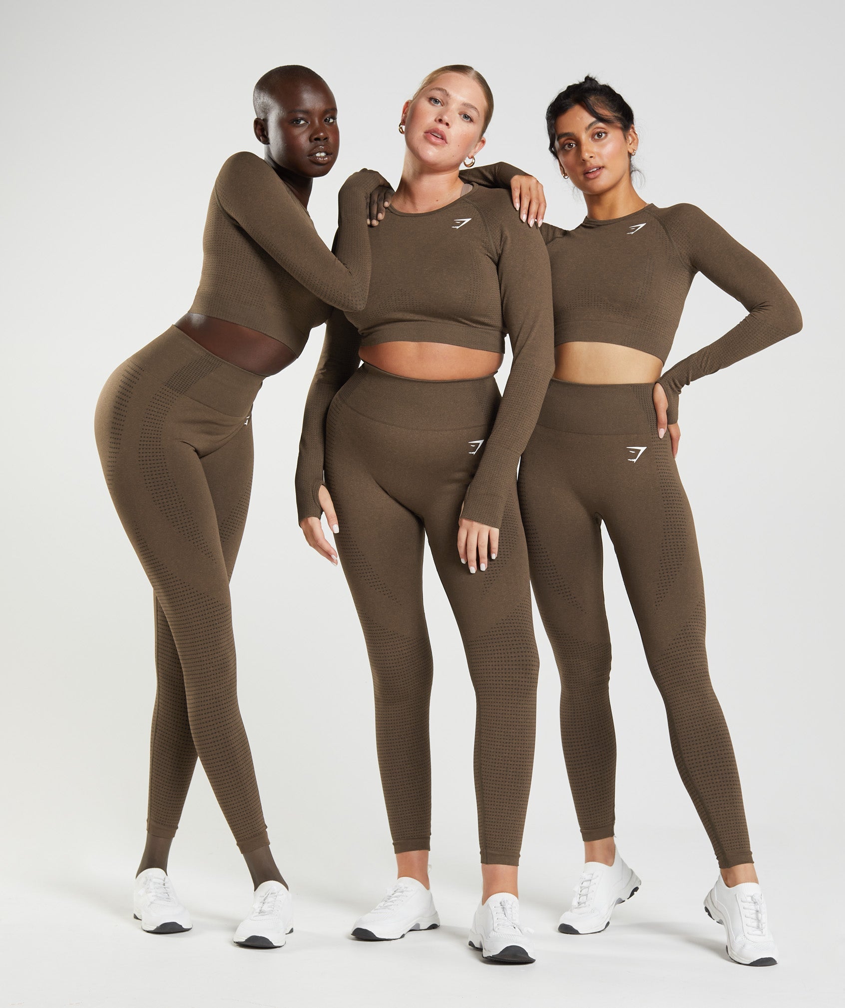 Gymshark Vital Seamless 2.0 Leggings 'Espresso Marl'