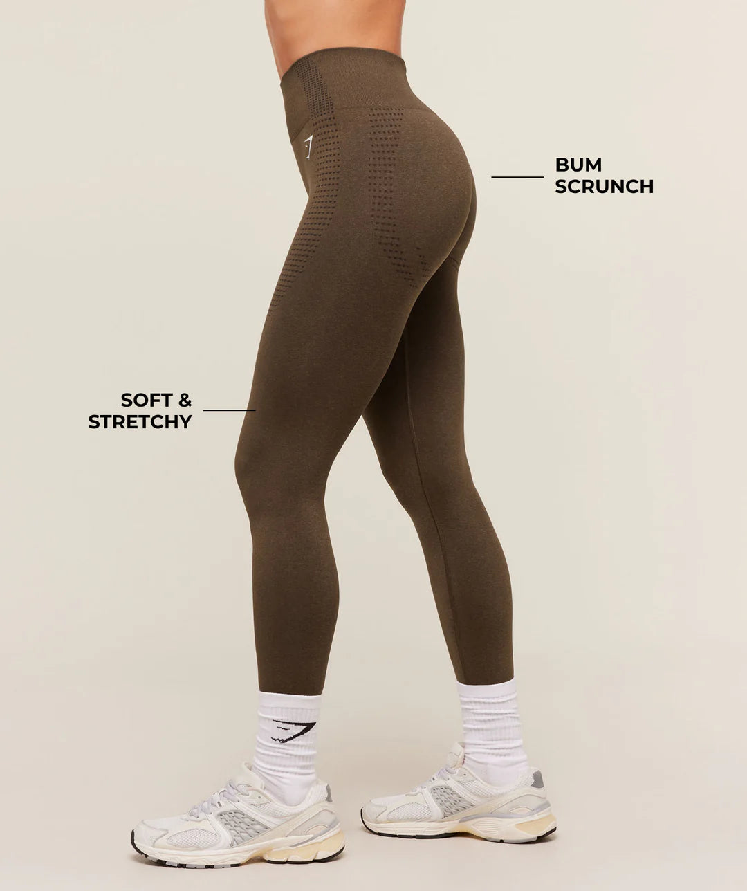 Gymshark Vital Soft Leggings - Espresso Marl