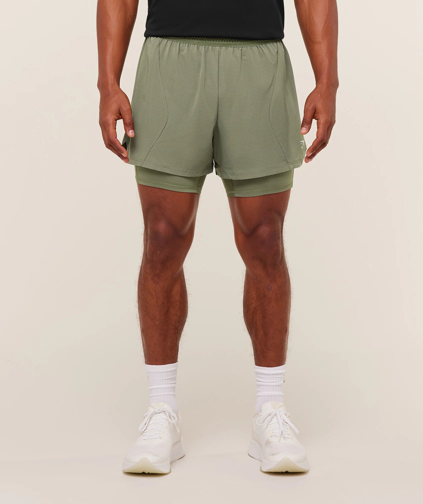 Gymshark Running 4" 2in1 Shorts 'Base Green'
