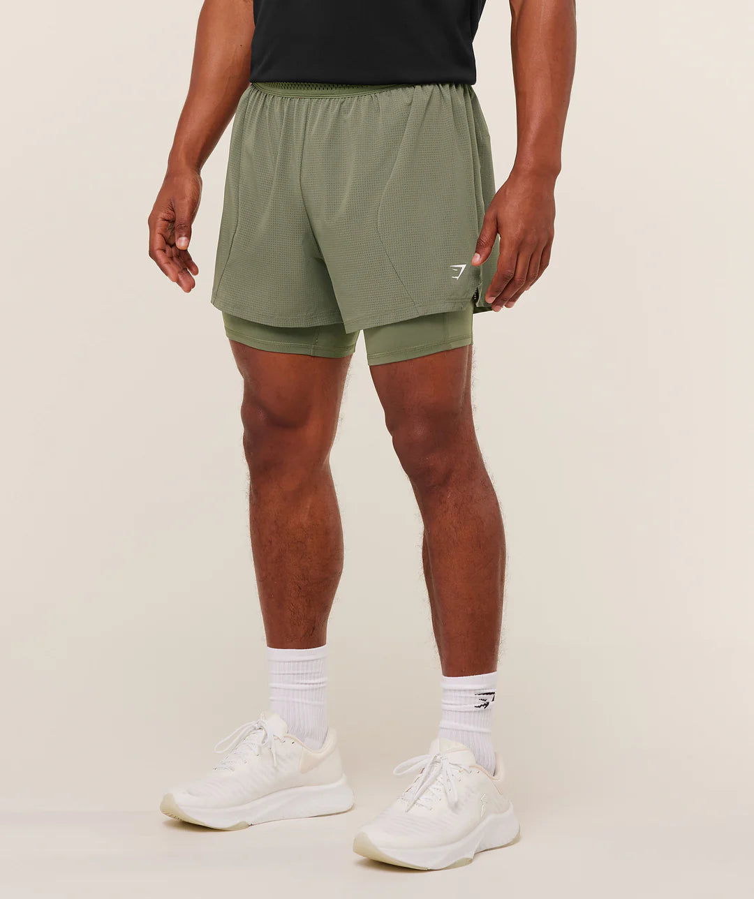 Gymshark Running 4" 2in1 Shorts 'Base Green'