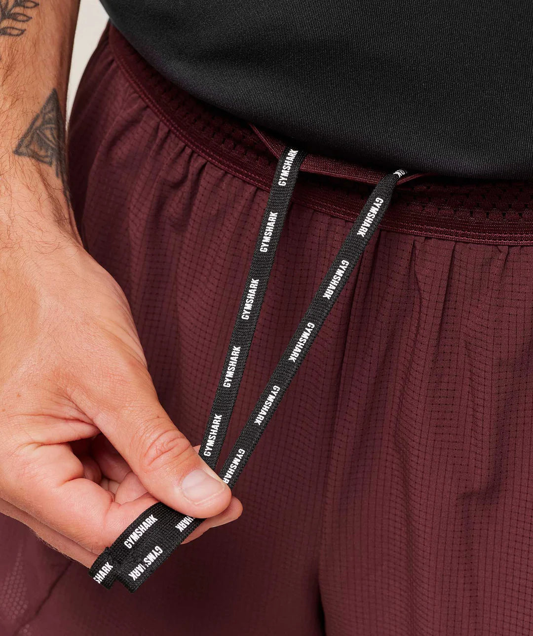 Gymshark Running 4" 2in1 Shorts 'Rich Maroon'