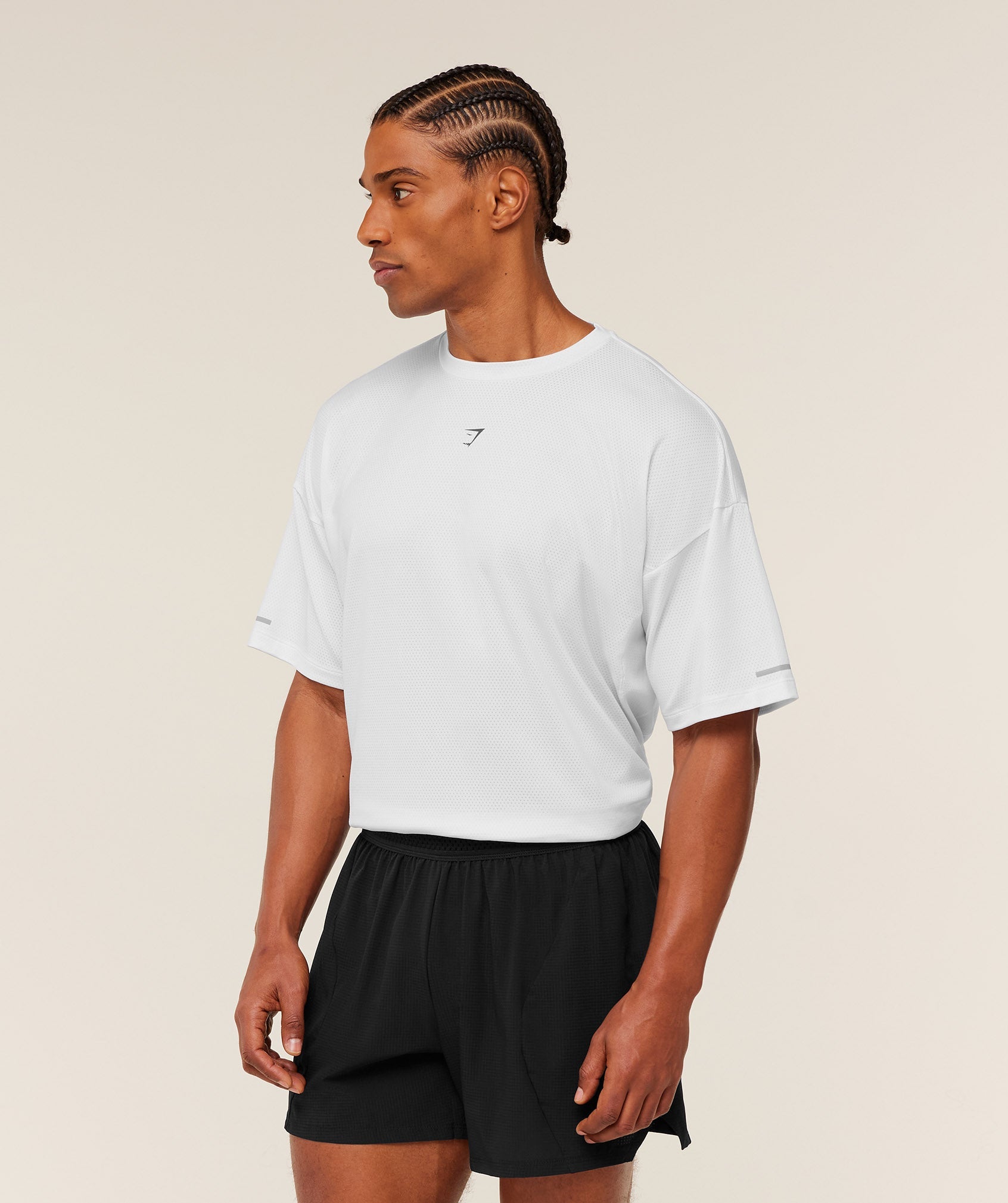 Gymshark Running Graphic T-Shirt 'GS White'