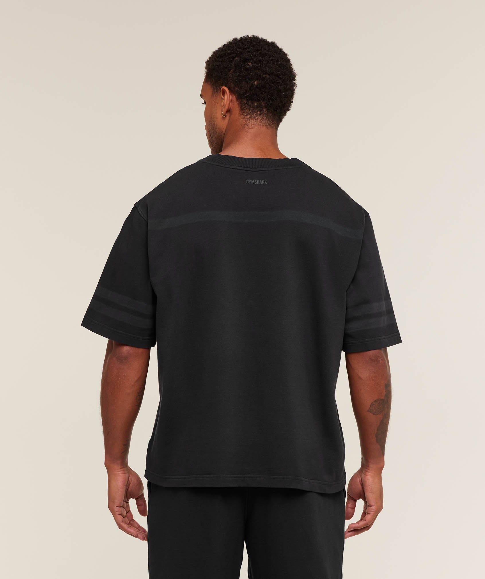Gymshark Collegiate Washed Jersey T-Shirt 'Black'