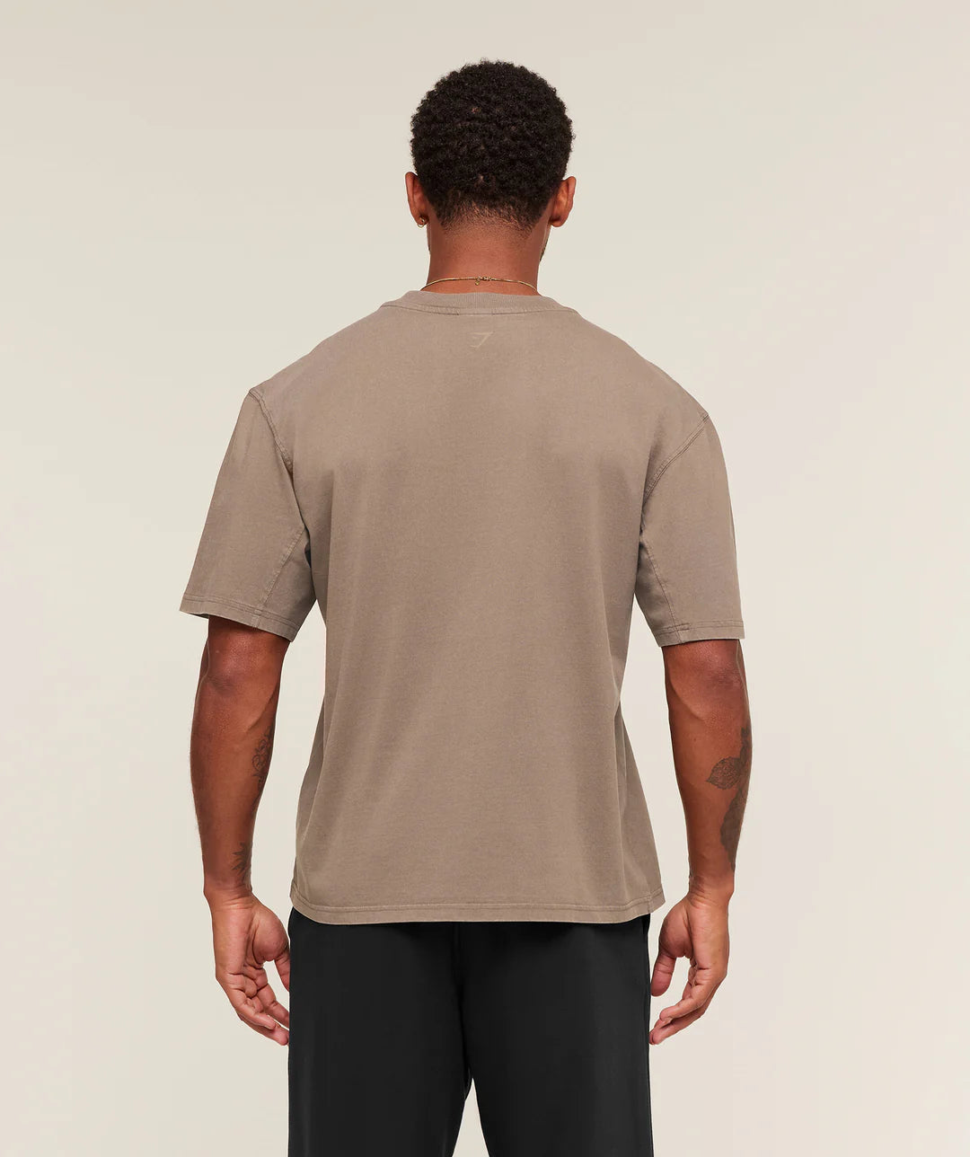 Gymshark Collegiate Washed T-Shirt 'Soft Brown'
