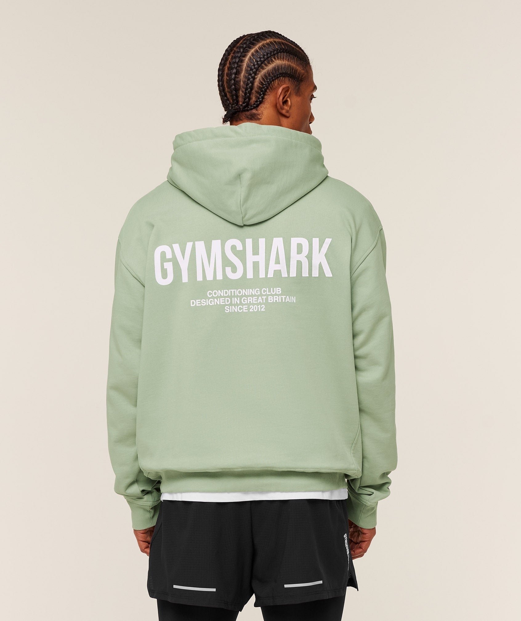 Gymshark Conditioning Club Hoodie 'GS Haze Green GS White'
