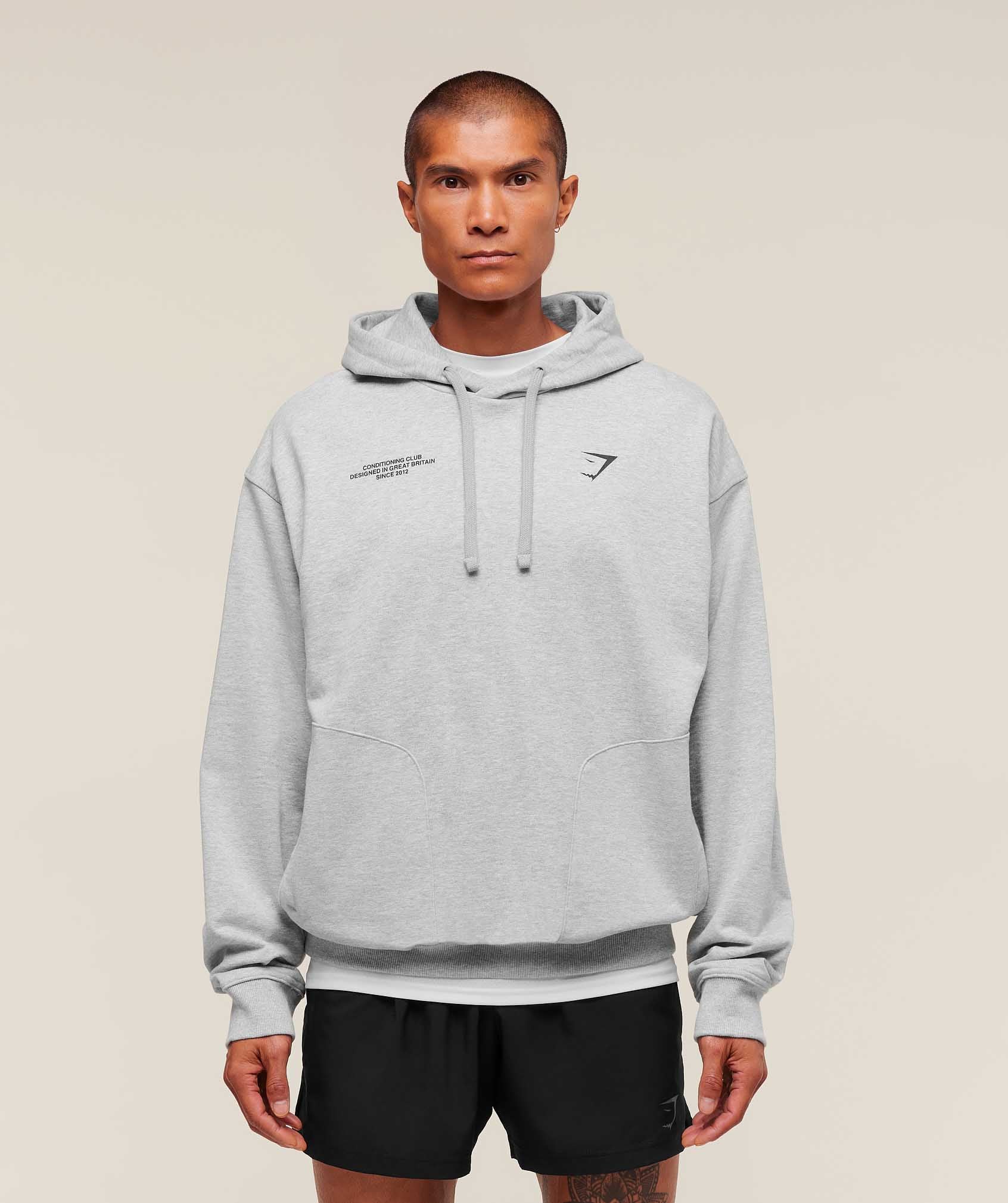 Gymshark Conditioning Club Hoodie 'Light Grey Core Marl'