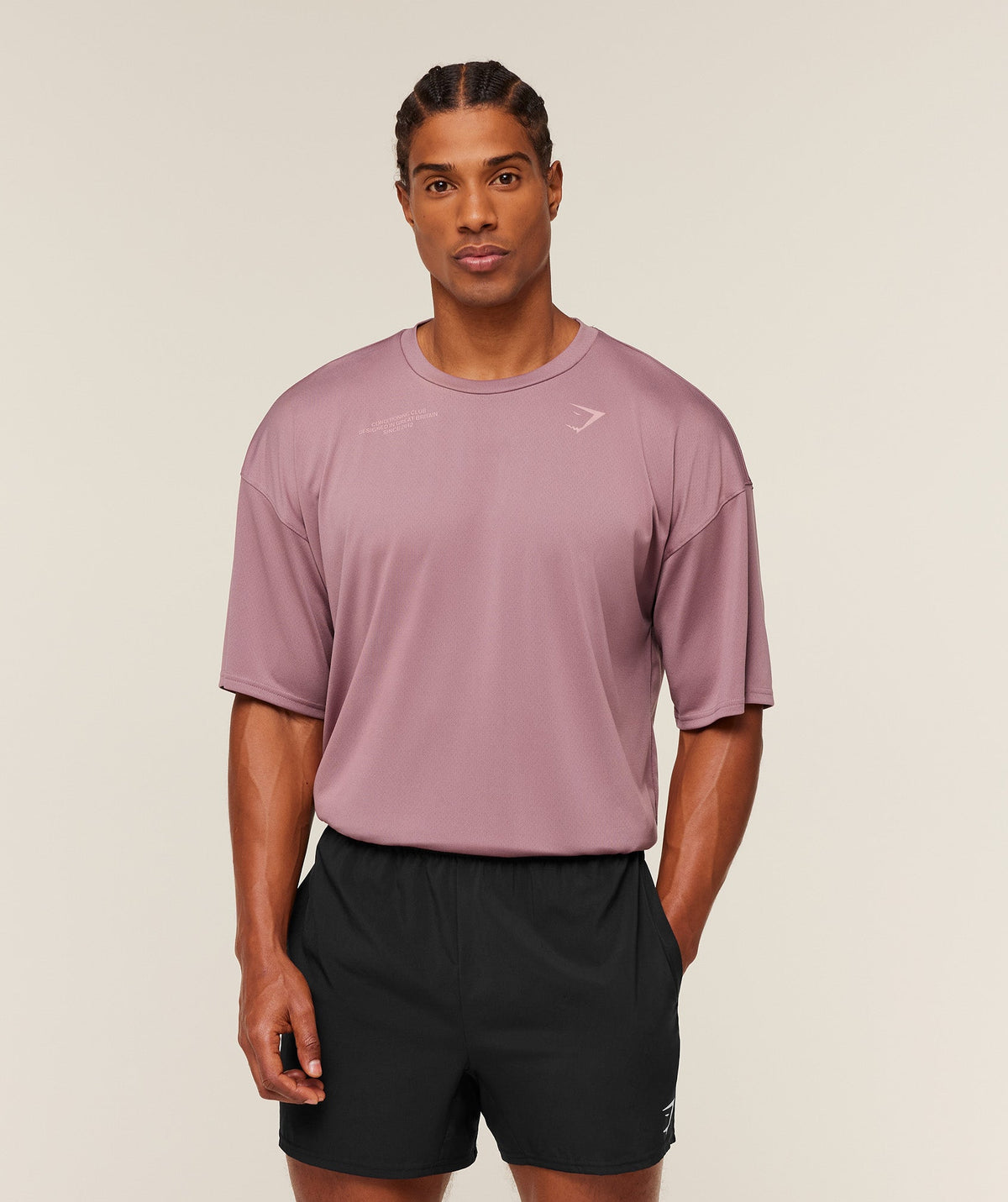Gymshark Conditioning Club Oversized T-Shirt 'GS Calm Pink GS Light Pink'
