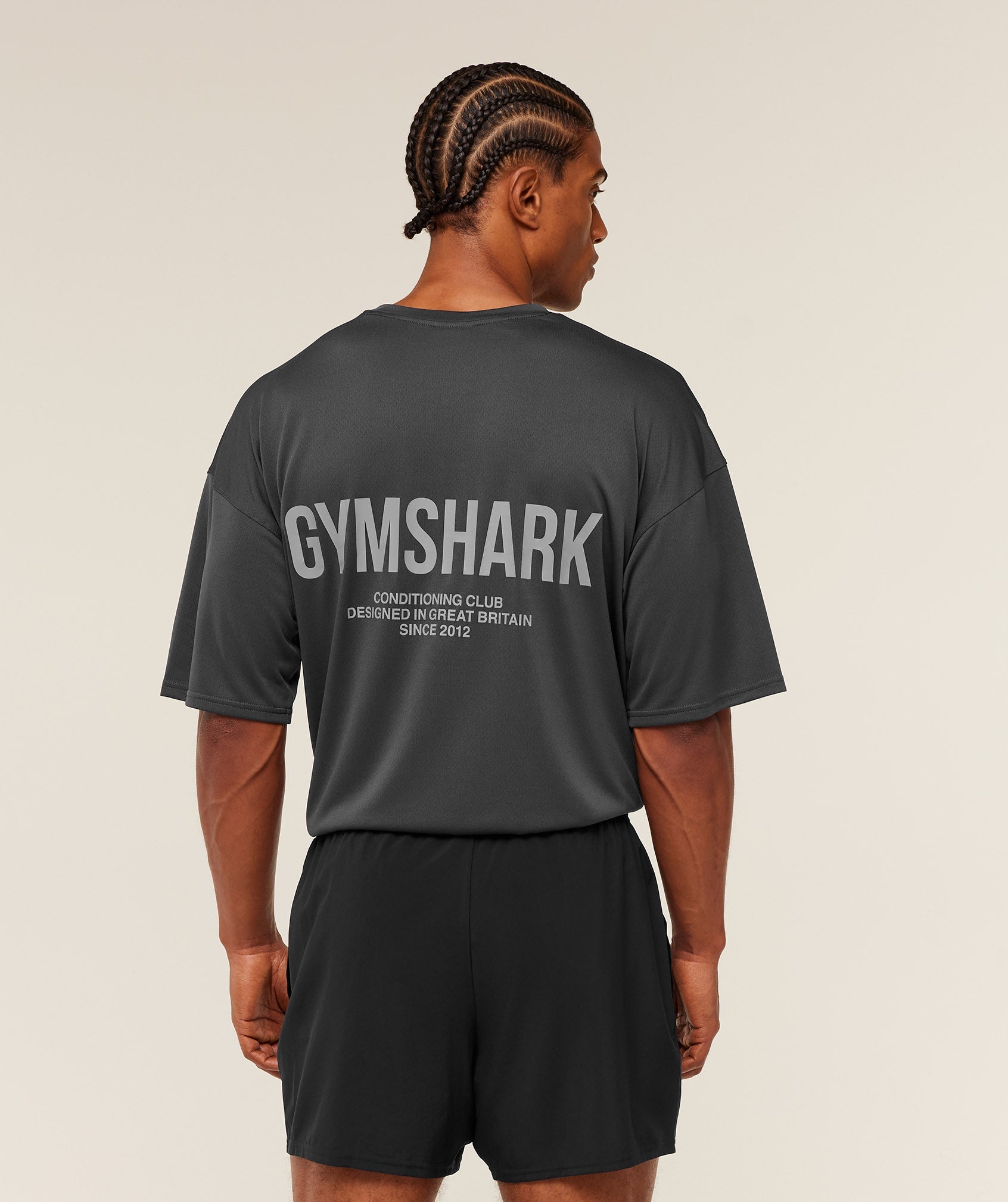 Gymshark Conditioning Club Oversized T-Shirt 'Grey Smokey Grey'