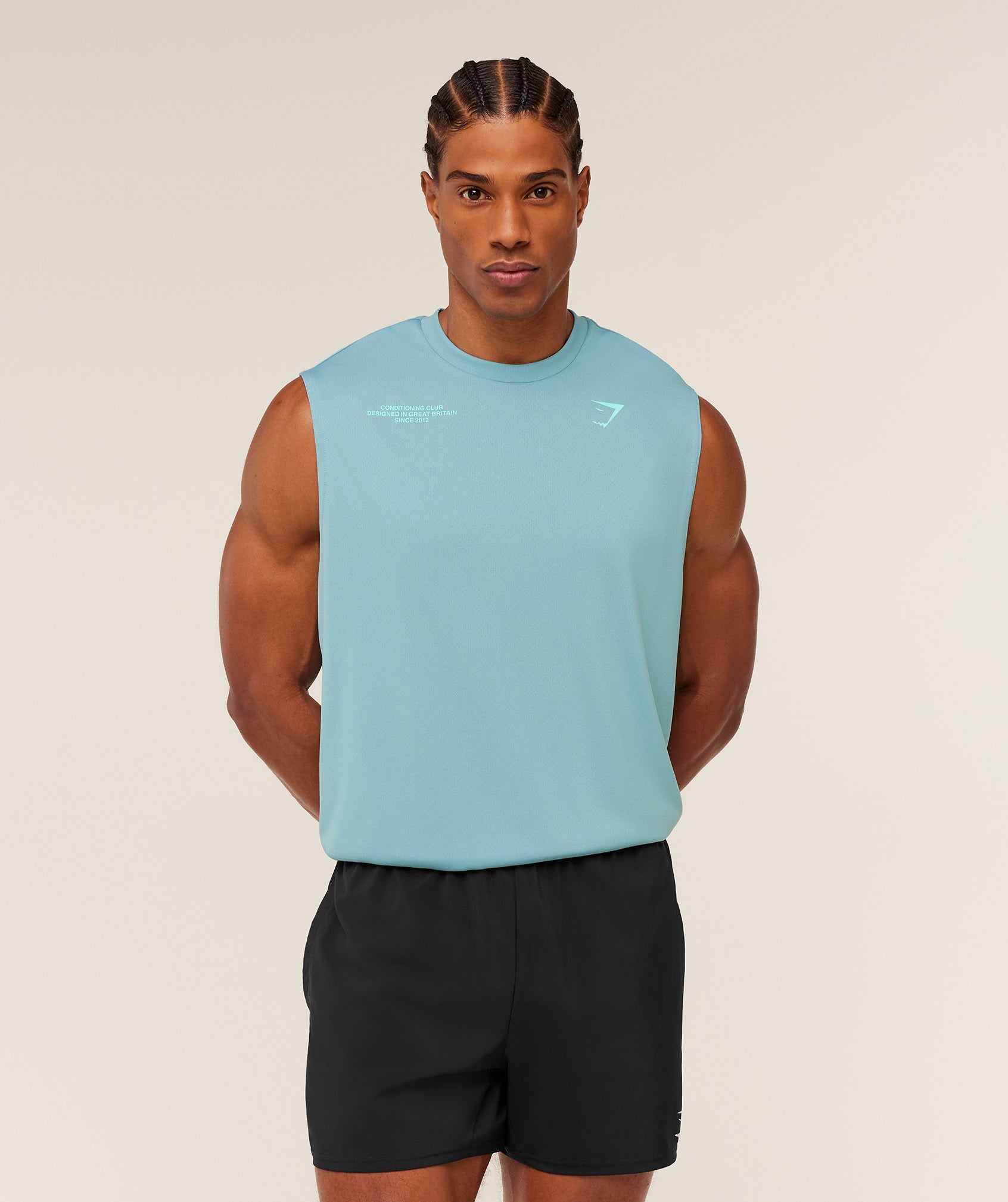 Gymshark Conditioning Club Tank 'GS Flow Blue GS Pop Turquoise'