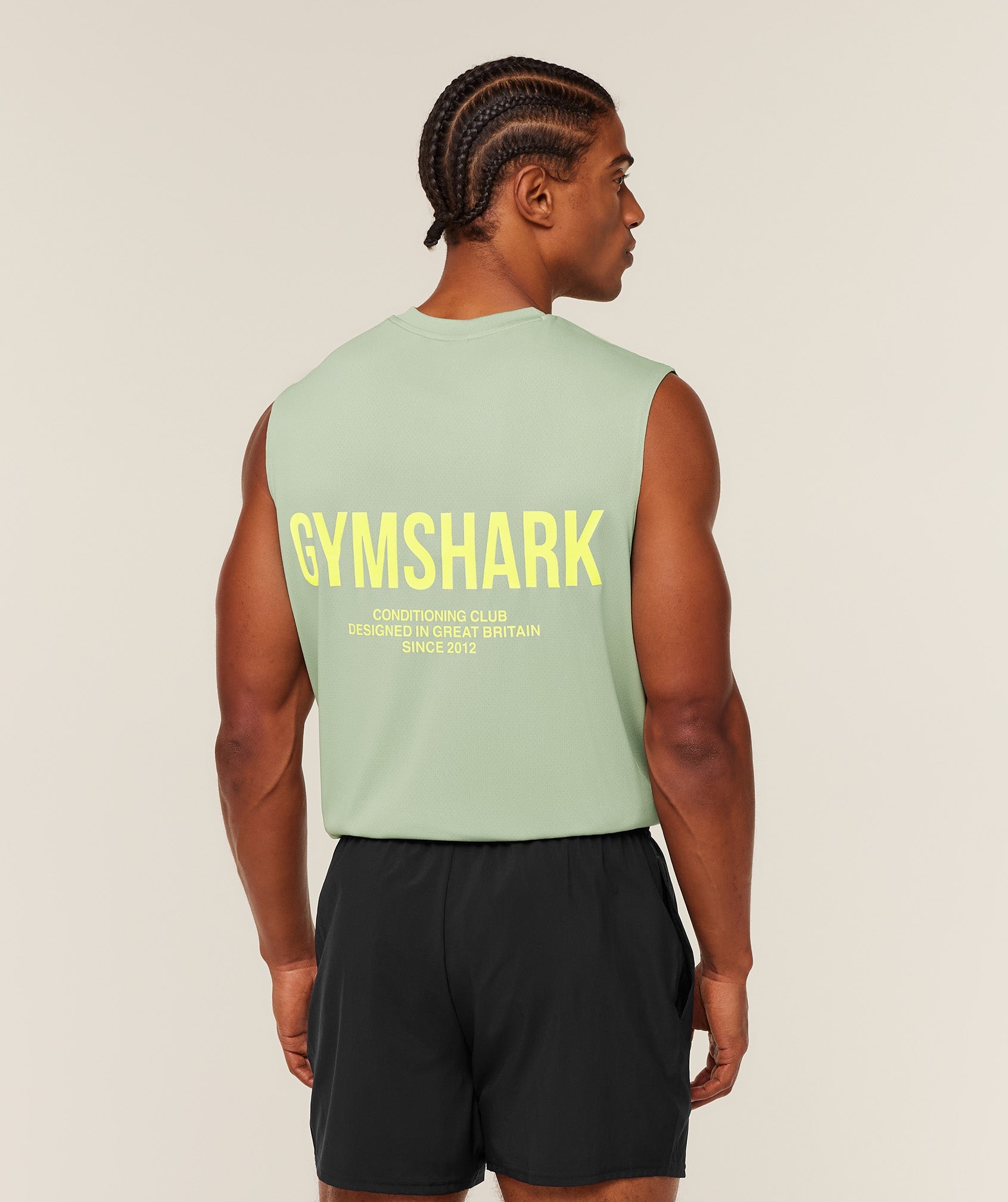 Gymshark Conditioning Club Tank 'GS Haze Green GS Sorbet Yellow'