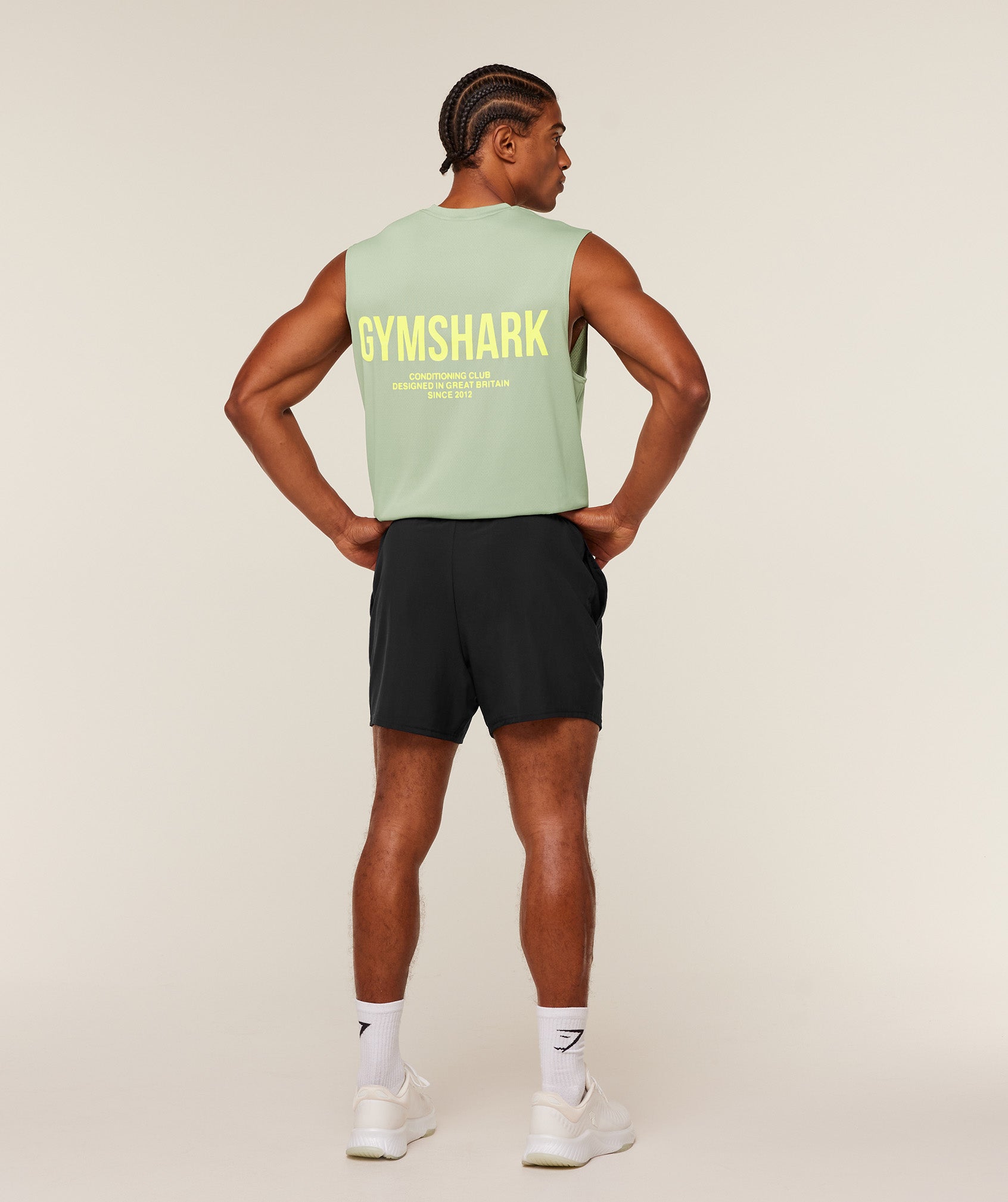 Gymshark Conditioning Club Tank 'GS Haze Green GS Sorbet Yellow'