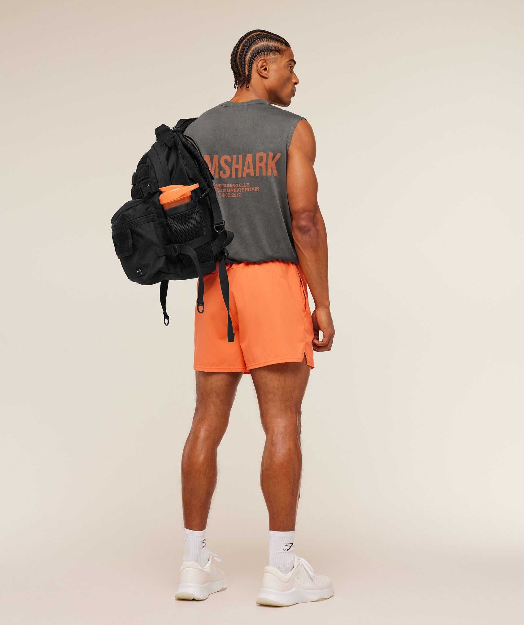 Gymshark Conditioning Club Washed Tank 'Black Dayglow Peach Wash'