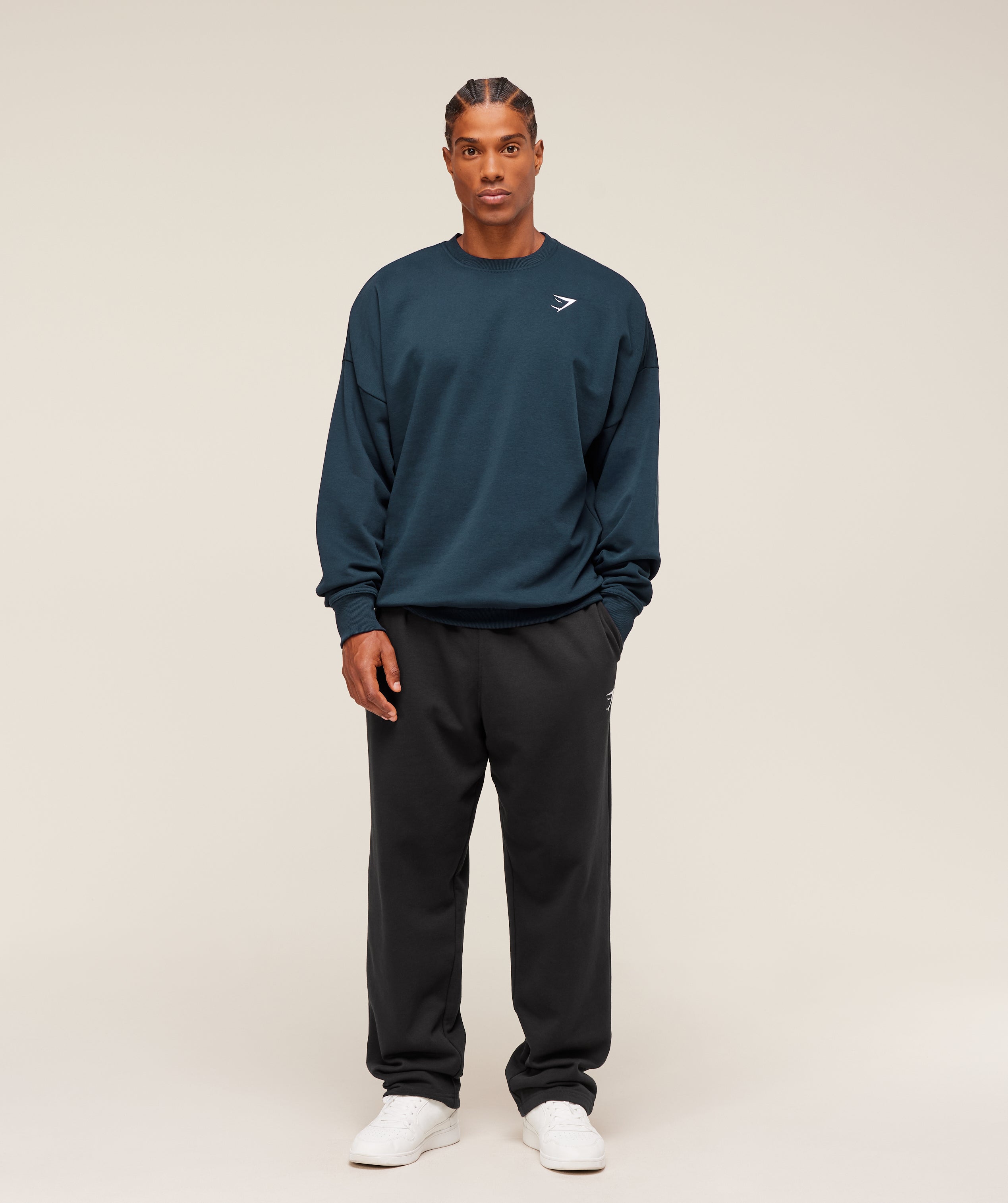 Gymshark Oversized Crest Crew 'Navy'
