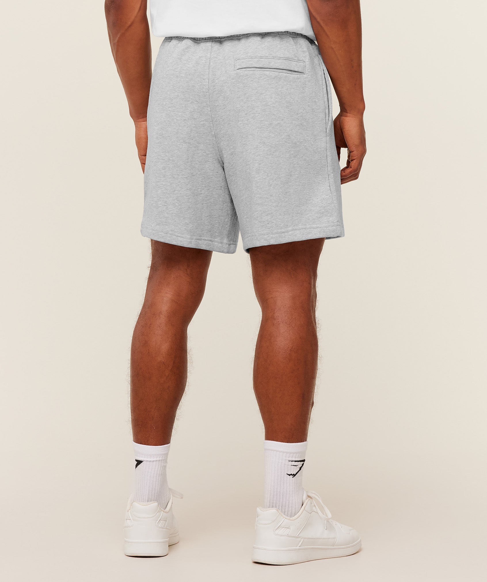Gymshark Crest Shorts 'Light Grey Core Marl'