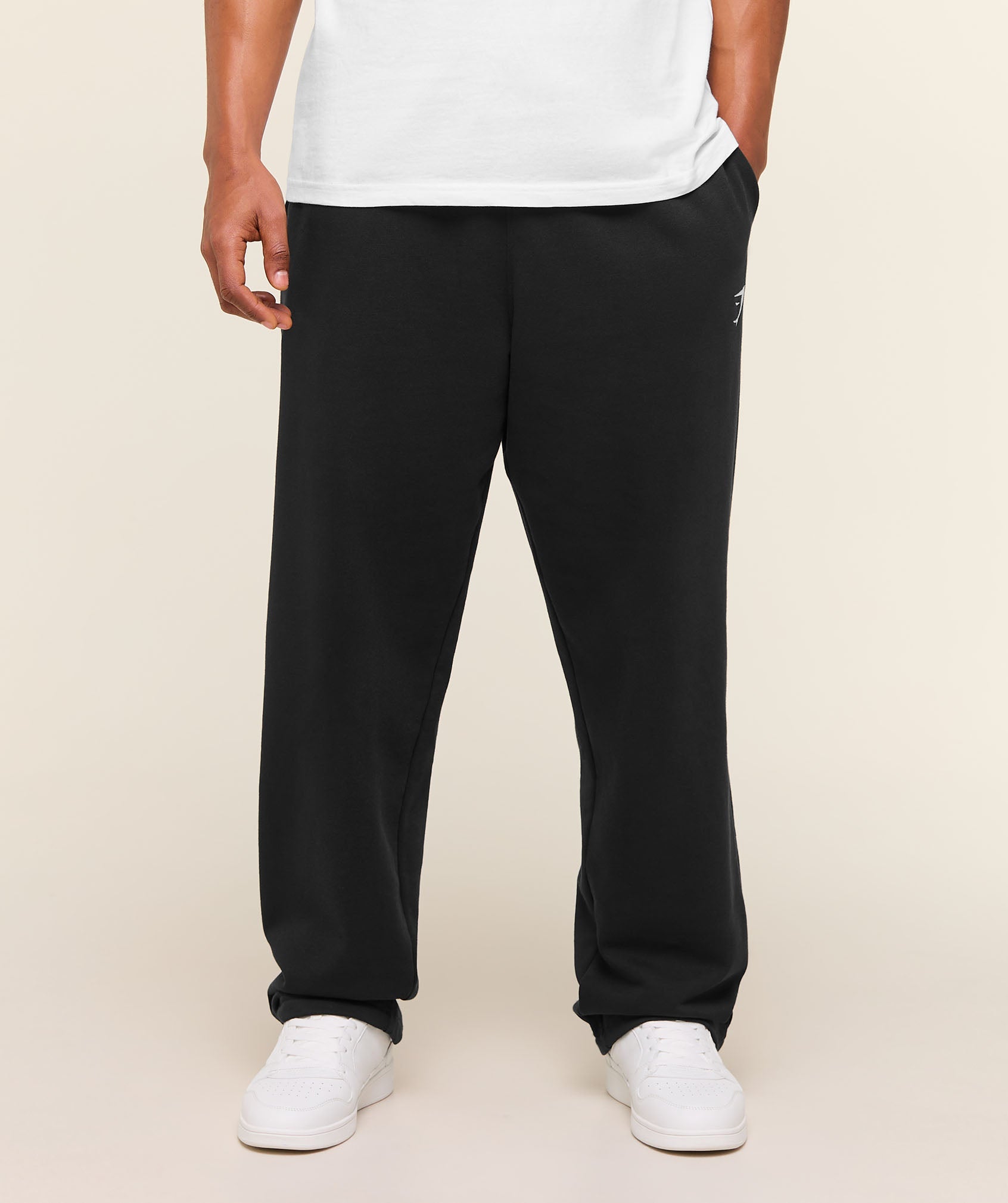Gymshark Crest Straight Leg Joggers 'Black'