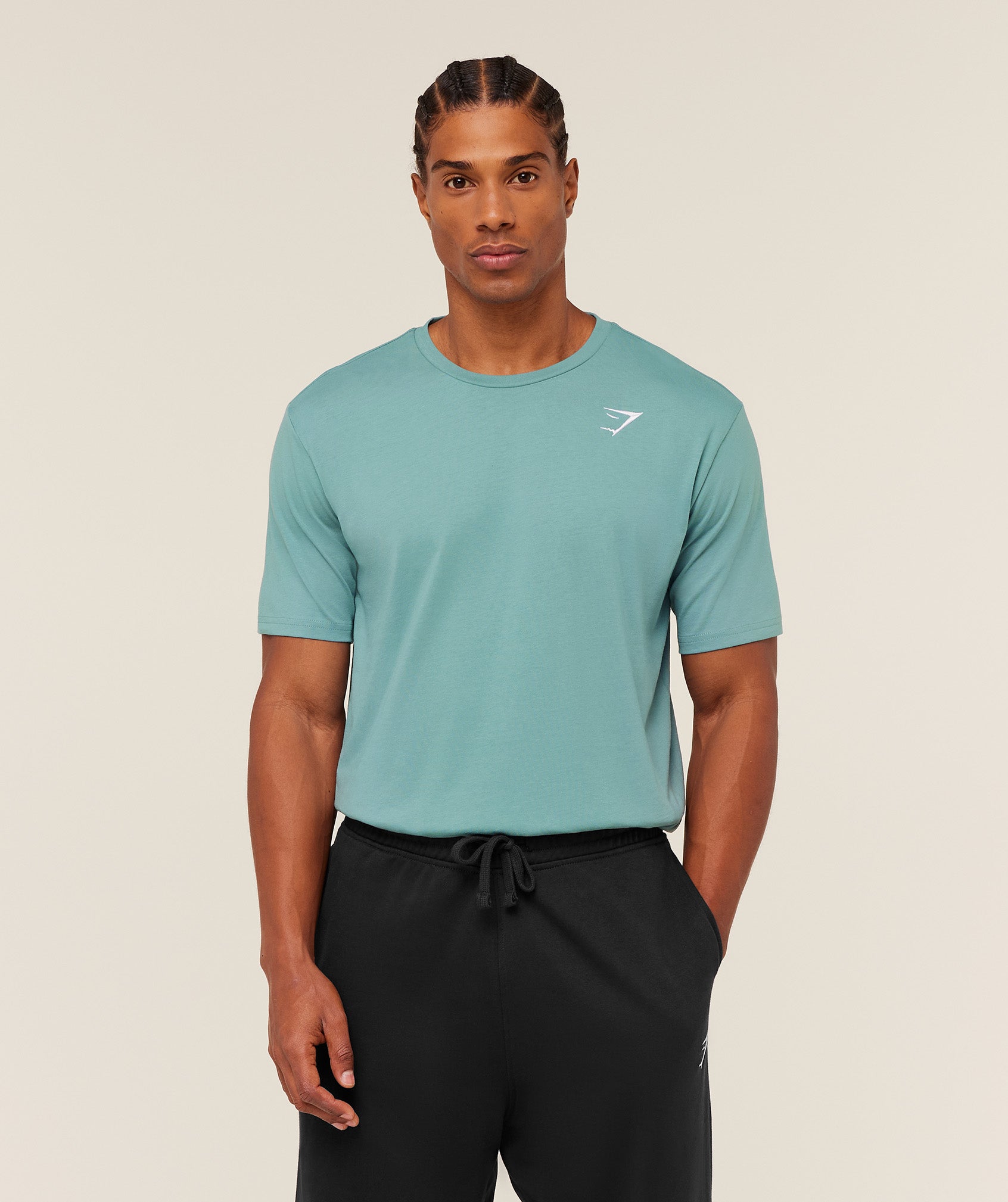 Gymshark Crest T-Shirt 'GS Storm Blue'