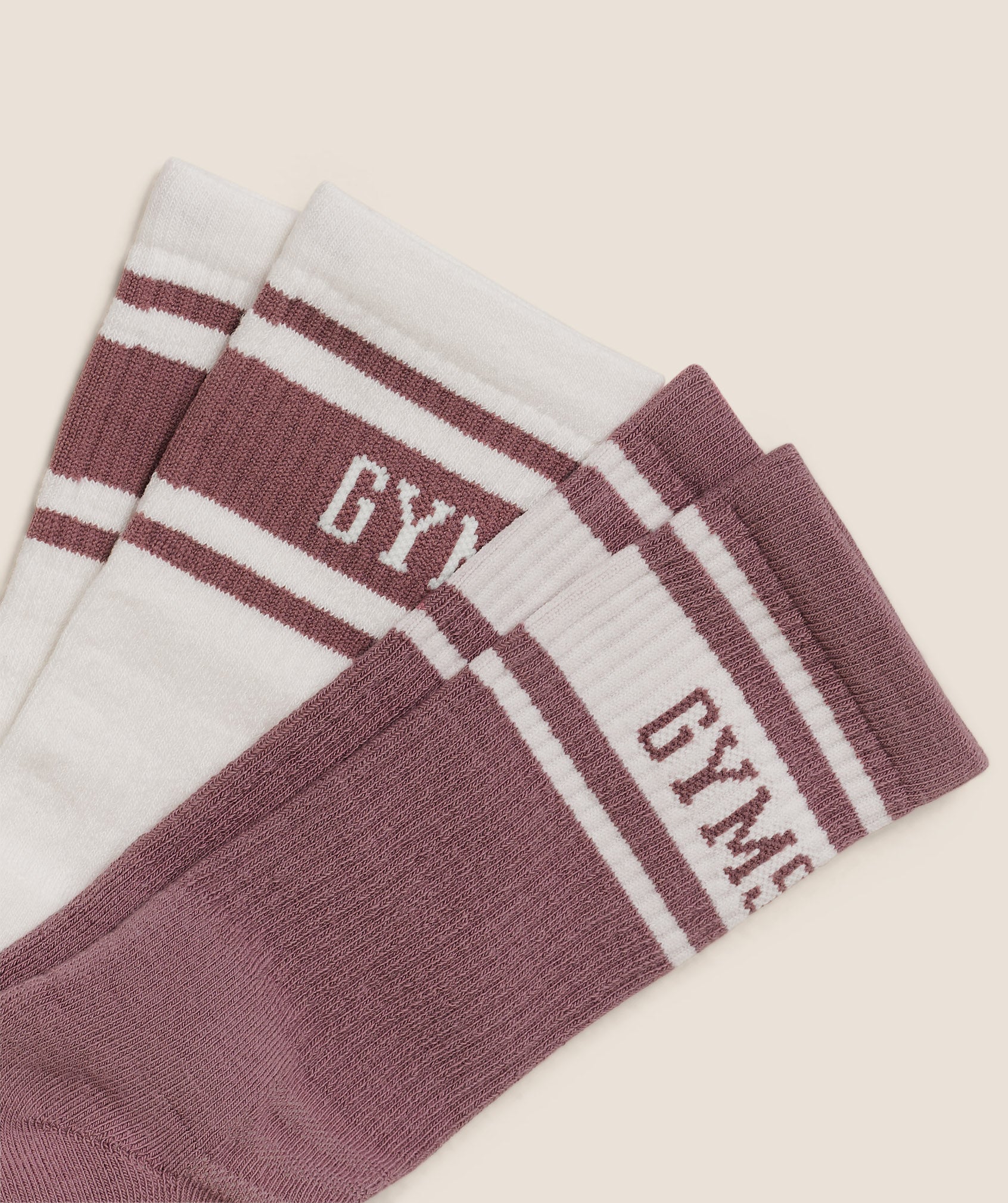 Gymshark Collegiate Crew Sock 2pk 'Calm Pink'