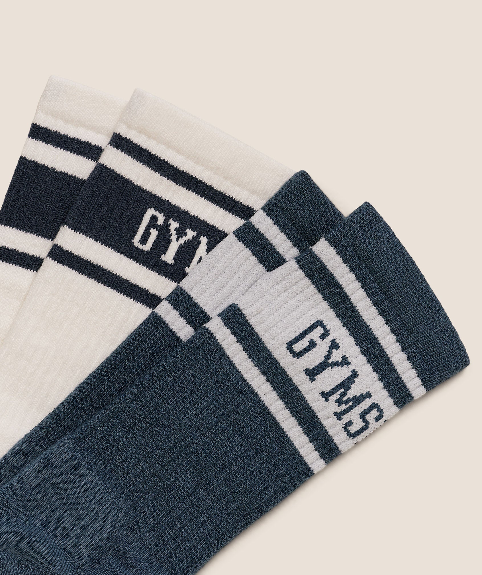 Gymshark Collegiate Crew Sock 2pk 'GS Stealth Blue'