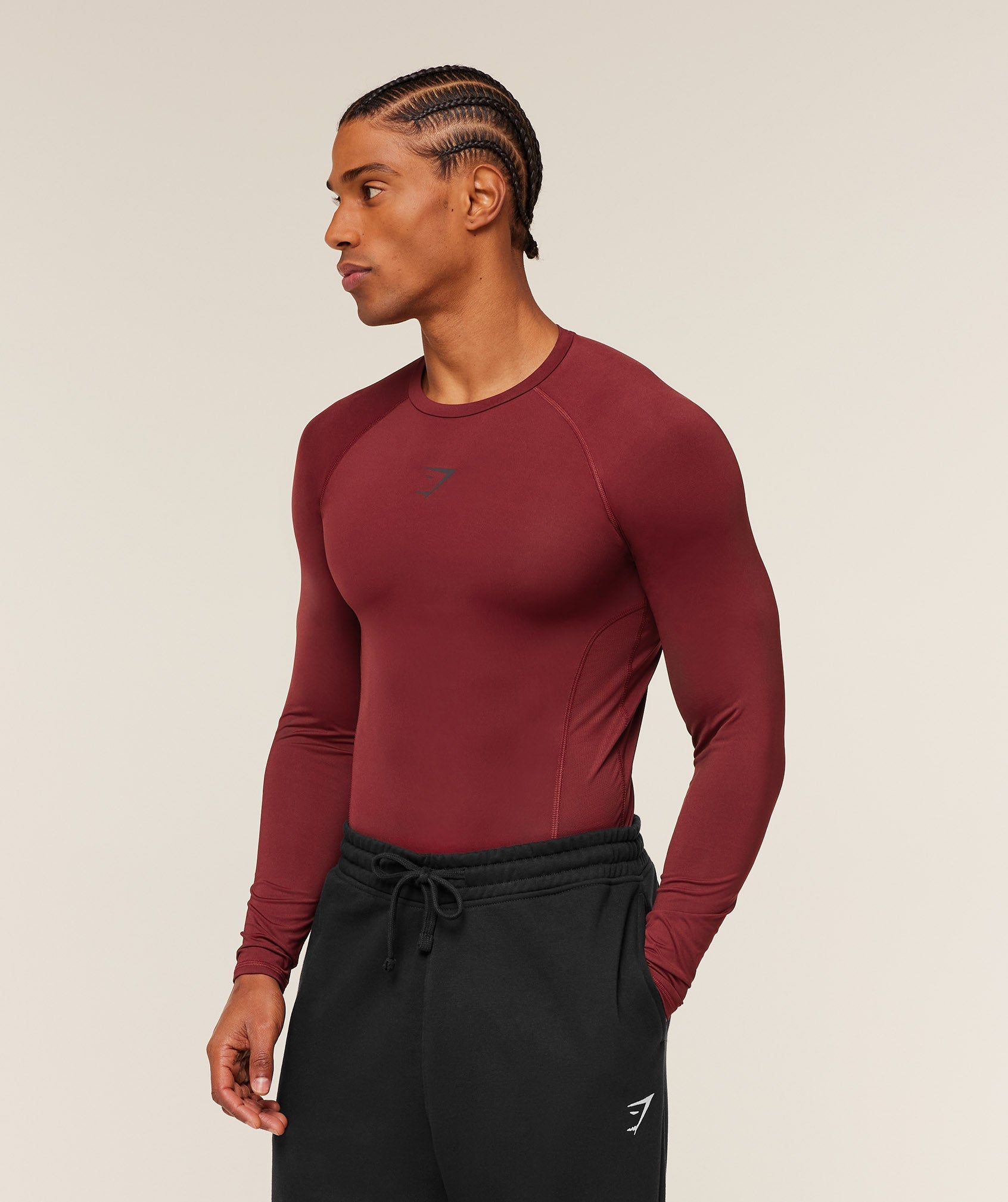 Gymshark Element Baselayer Long Sleeve T-Shirt 'Sets Red'