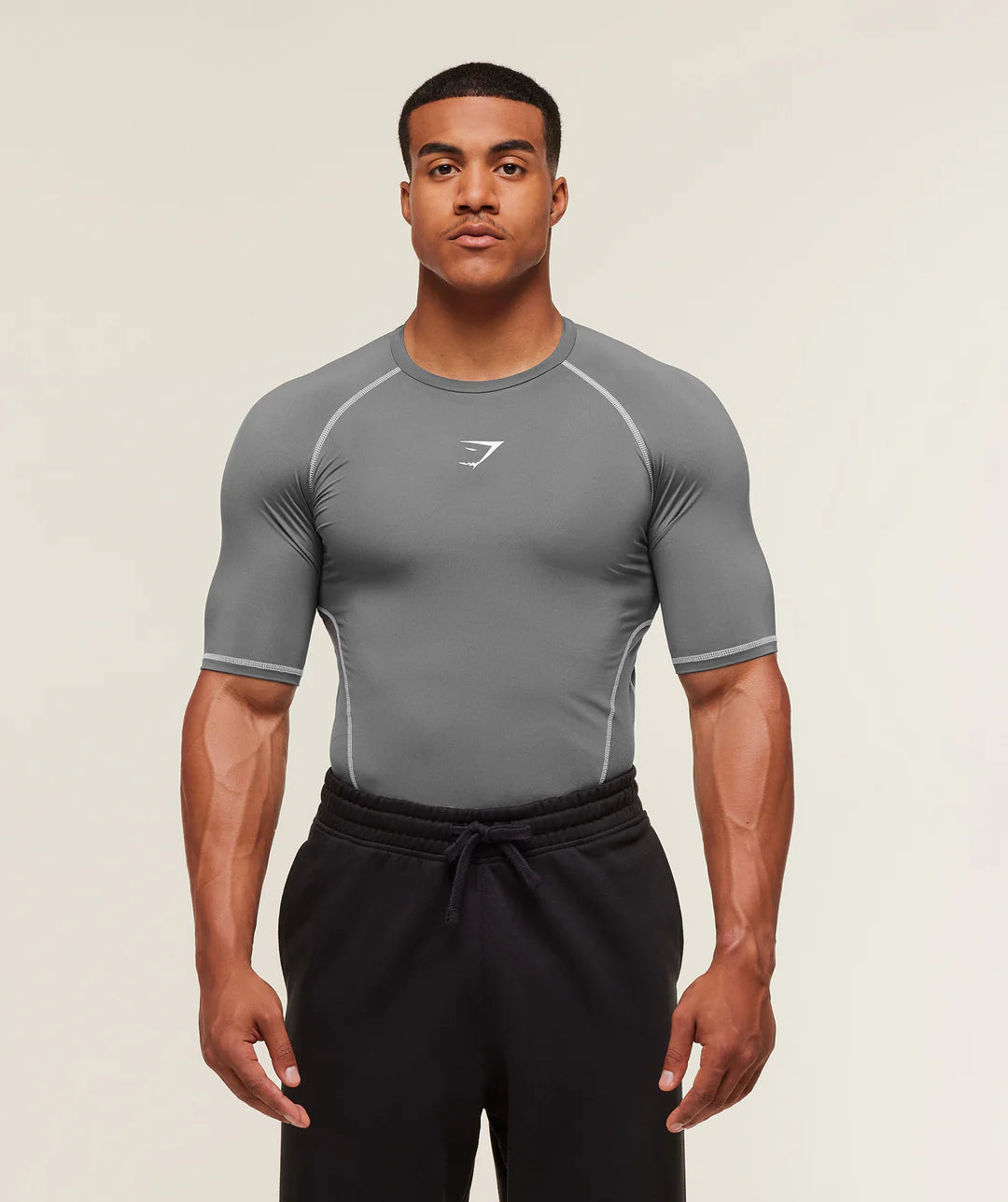 Gymshark Element Baselayer T-Shirt 'Pitch Grey/White'